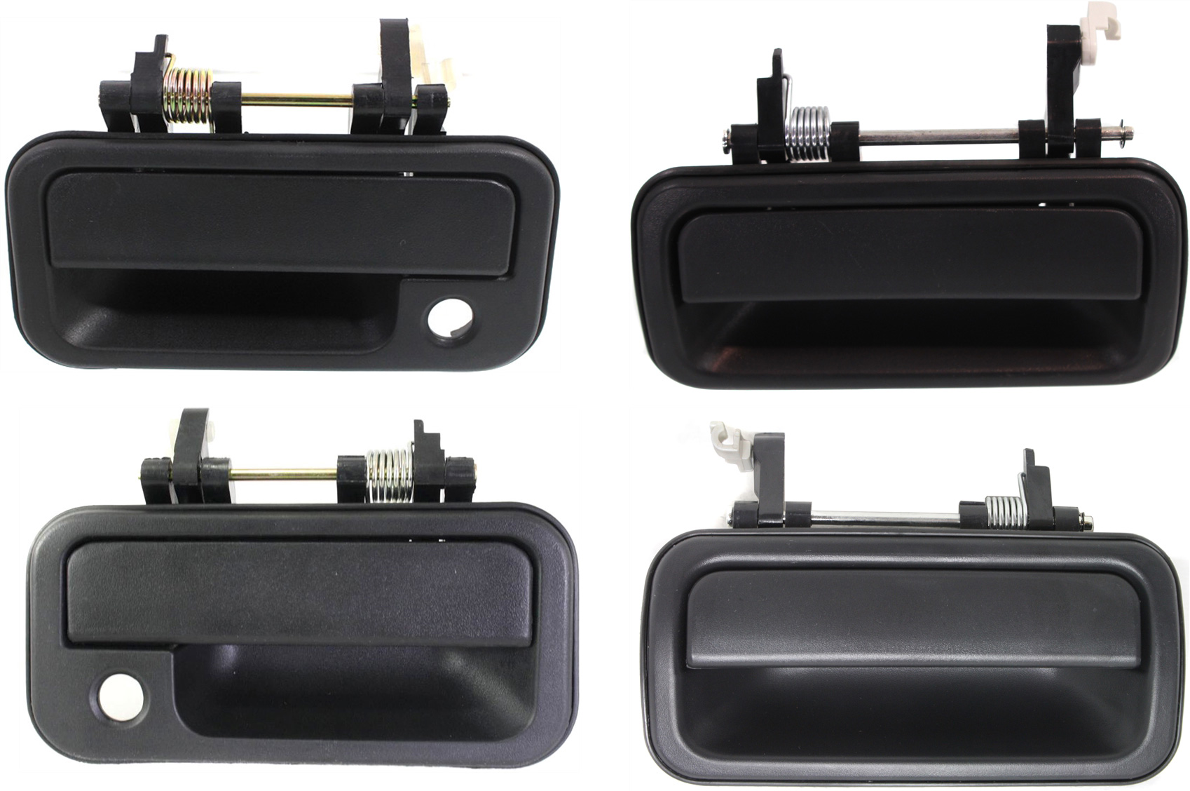 AM PASSPORT 98-02 RODEO 98-04 FRONT AND REAR EXTERIOR DOOR HANDLE RH AND LH Textured Black SKU SET REPI462121-4 Partslink IZ1311109 IZ1310109 IZ1521107 IZ1520107 OEM 8971807900-8971807910-89716326