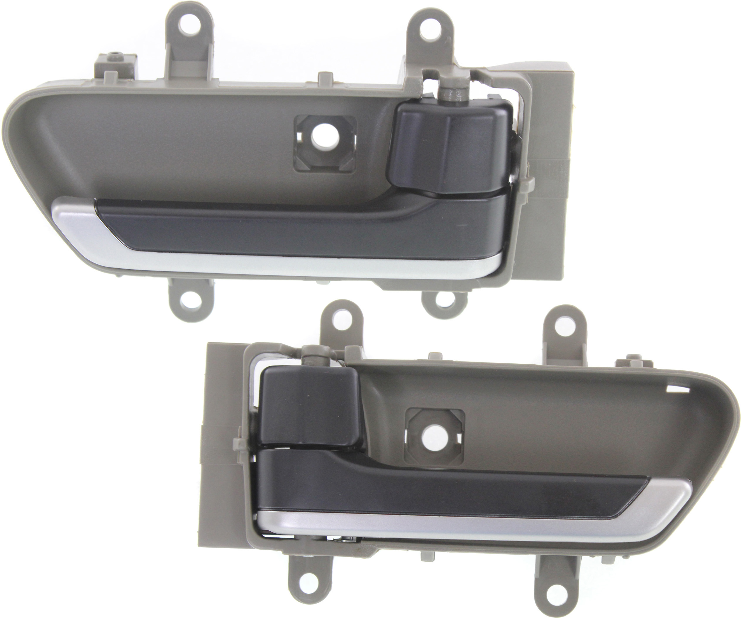 AM MURANO 03-05 FRONT AND REAR DOOR HANDLE RH AND LH Set of 4 Inside Black+Beige Sage w Silver Insert w o Lighting Hole SKU SET REPI462171-4 OEM 80670CG002-80671CG002