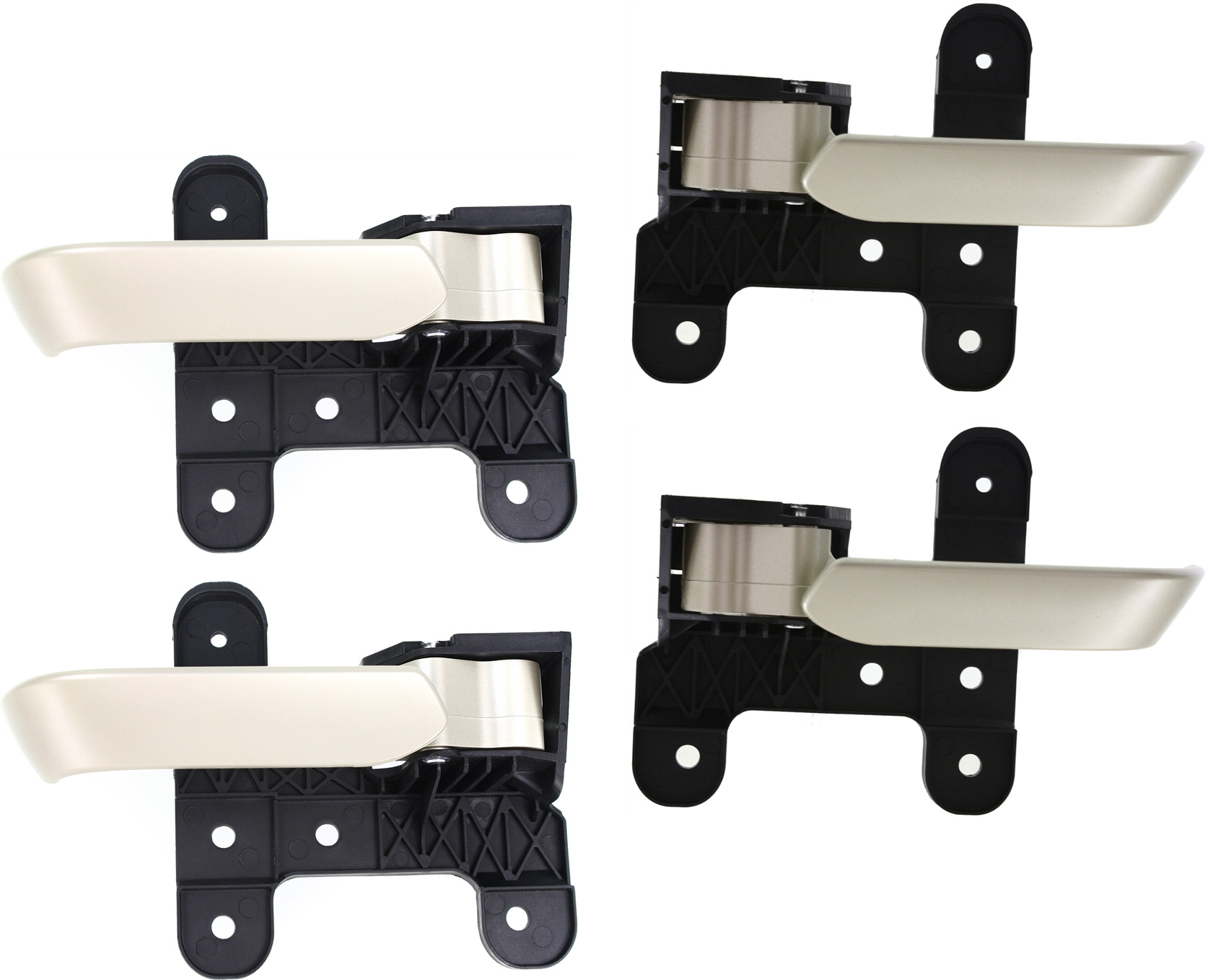 AM TITAN 04-14 FRONT AND REAR DOOR HANDLE RH and LH Set of 4 Inside Light Gray Plastic SKU SET REPI462179-4 OEM 806707S001-806717S001