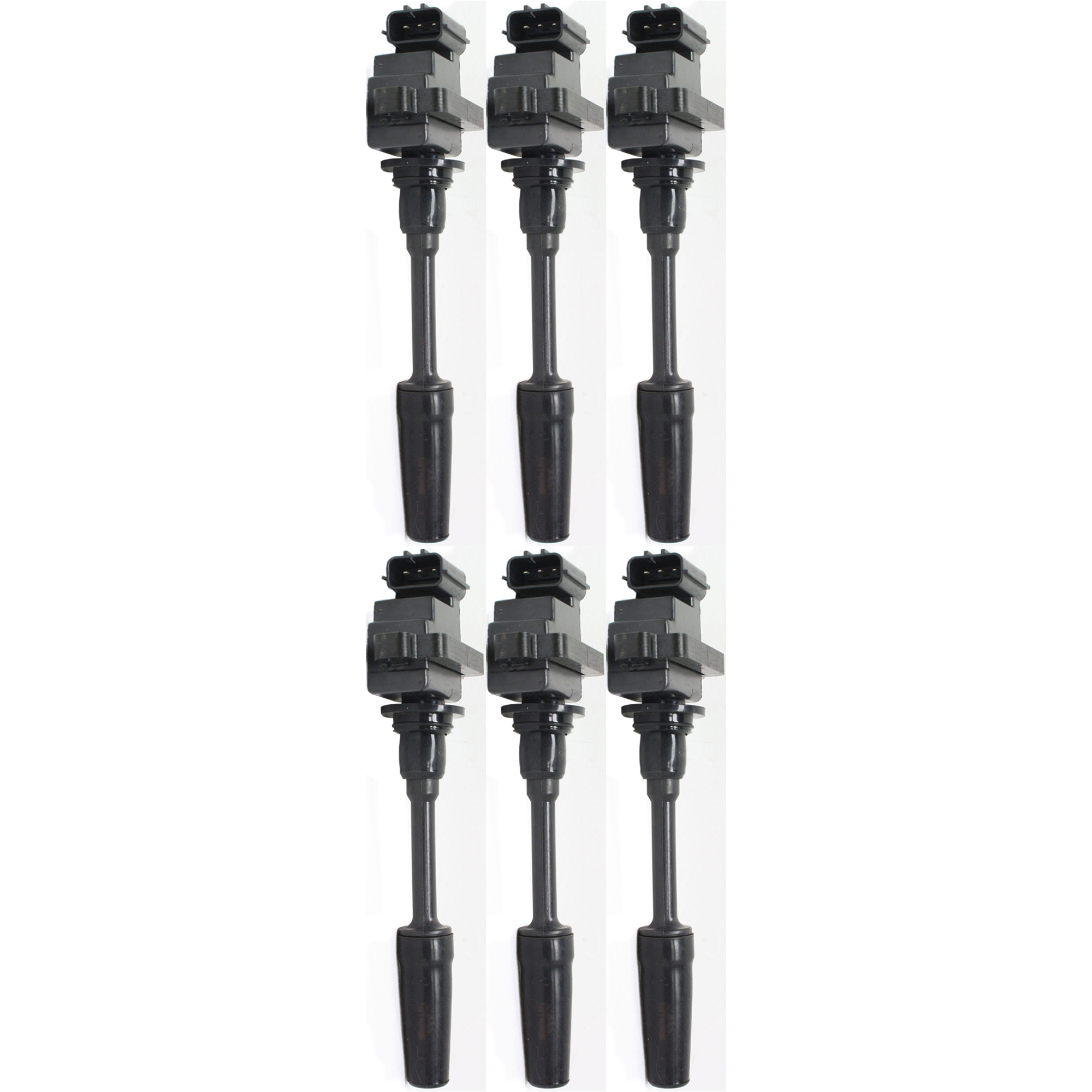 AM MAXIMA 95-99 IGNITION COIL Set of 6 Rear 12 Volts 3 Blade Male Terminals Direct Ignition Mounting SKU SET REPI504601-6