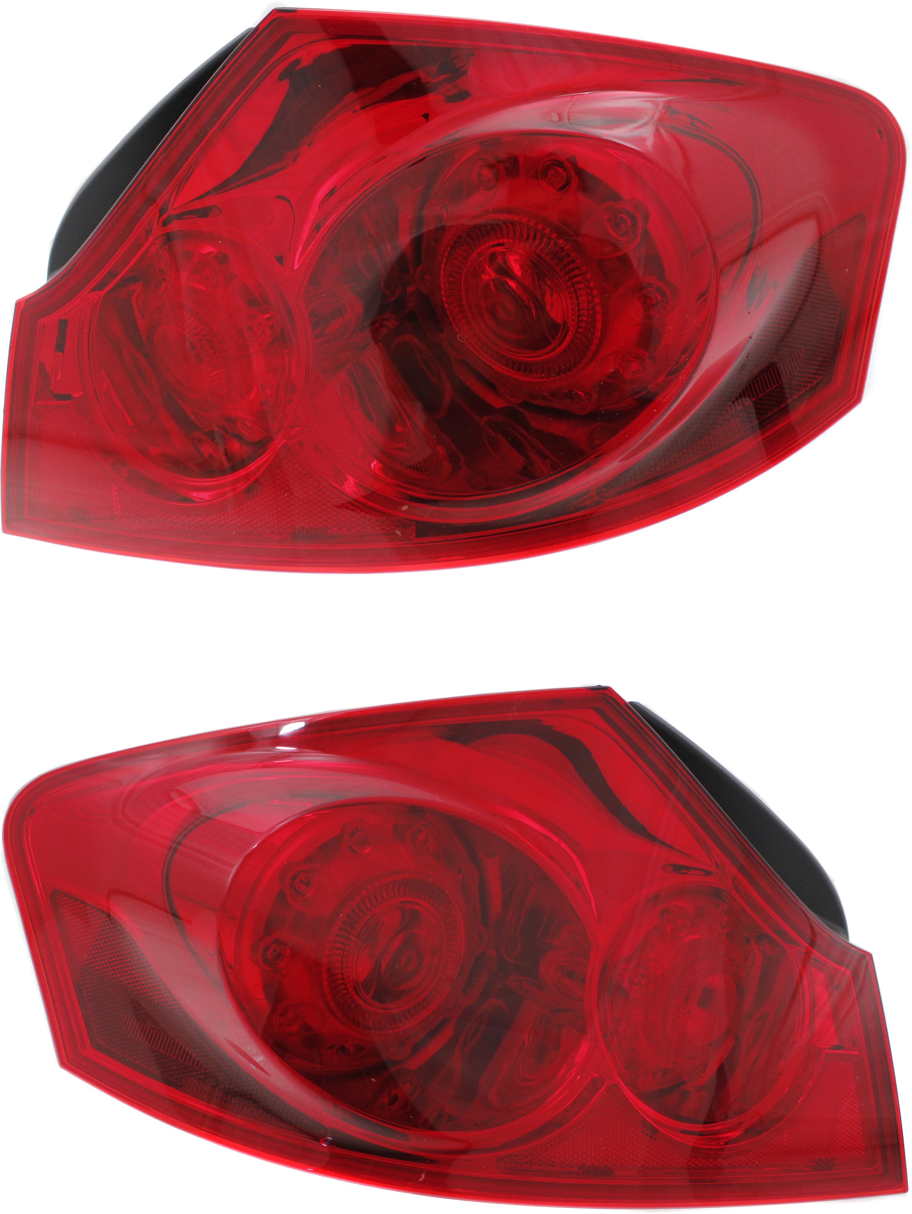 AM G35-07-08 G37-09-13 Q40-15-15 TAIL LAMP RH AND LH Assembly Red Lens Sedan CAPA SKU SET REPI730101Q Partslink IN2801118C IN2800118C OEM 26550JK60D 26555JK60D