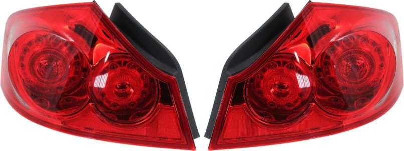 AM G35-07-08 G37-09-13 Q40-15-15 TAIL LAMP RH AND LH Assembly Red Lens Sedan SKU SET REPI730101 Partslink IN2801118 IN2800118 OEM 26550JK60D 26555JK60D