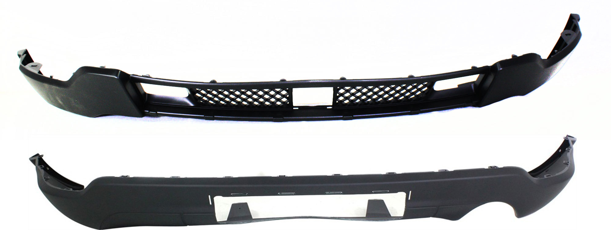 AM GRAND CHEROKEE 11-13 FRONT AND REAR BUMPER COVER Lower Txtd Exc. SRT SRT8 Mdls CAPA SKU SET REPJ010308Q 2 Partslink CH1095120C CH1195102C OEM 68078272AB 68111468AB 68111468