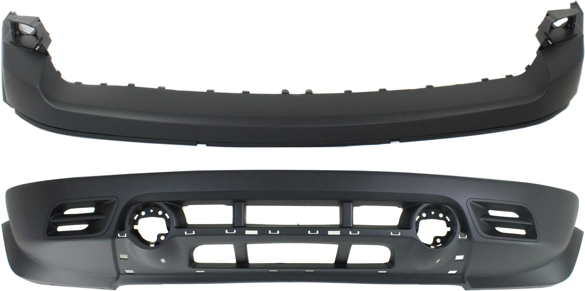 AM PATRIOT 11-17 FRONT BUMPER COVER Upper and Lower SKU SET REPJ010314-2 Partslink CH1014103 CH1015113 OEM 68091521AA 68091524AA
