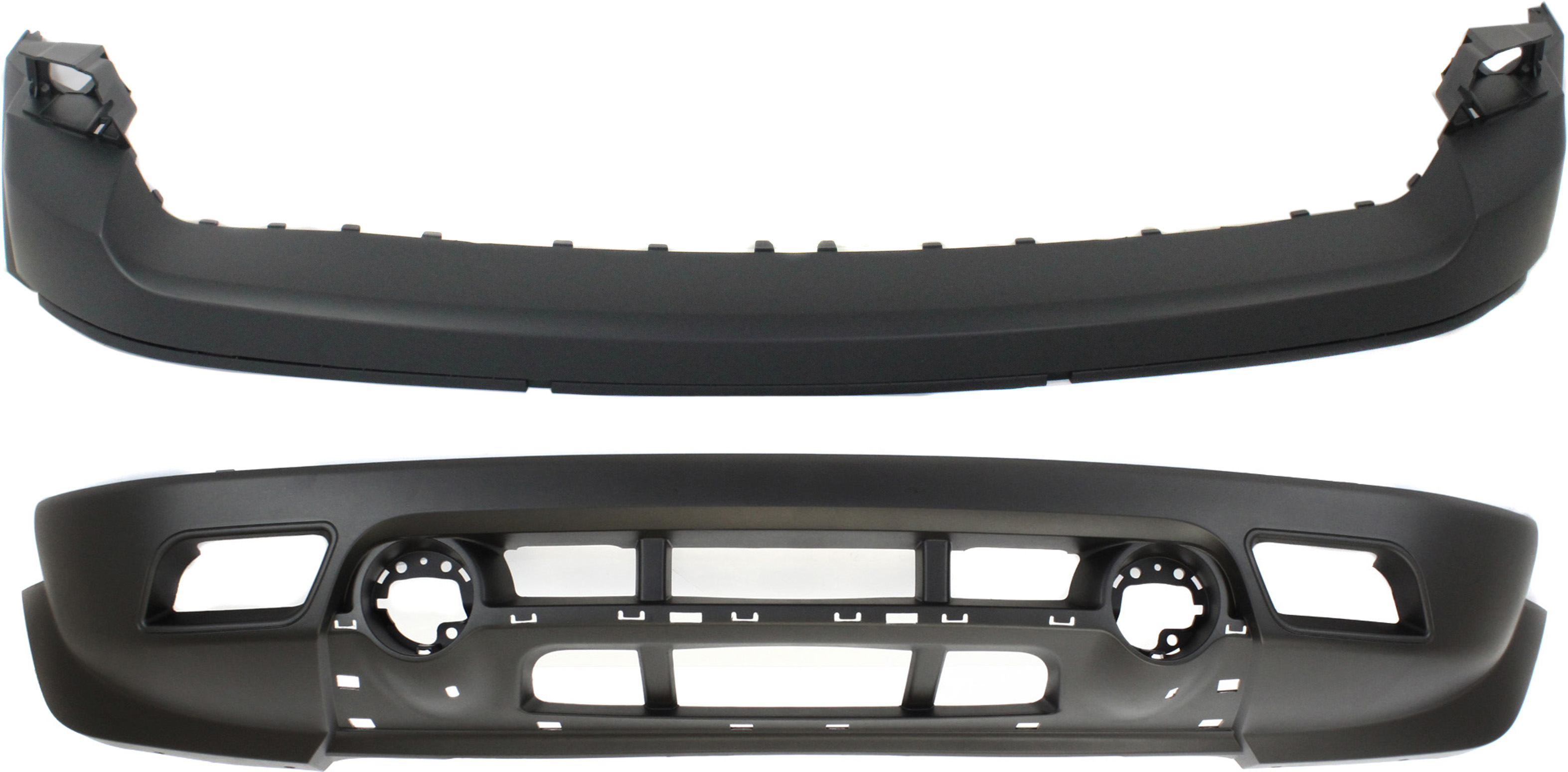 AM PATRIOT 11-17 BUMPER COVER Front Upper and Lower SKU SET REPJ010316-2 Partslink CH1014103 CH1015112 OEM 68091521AA 68091525AA