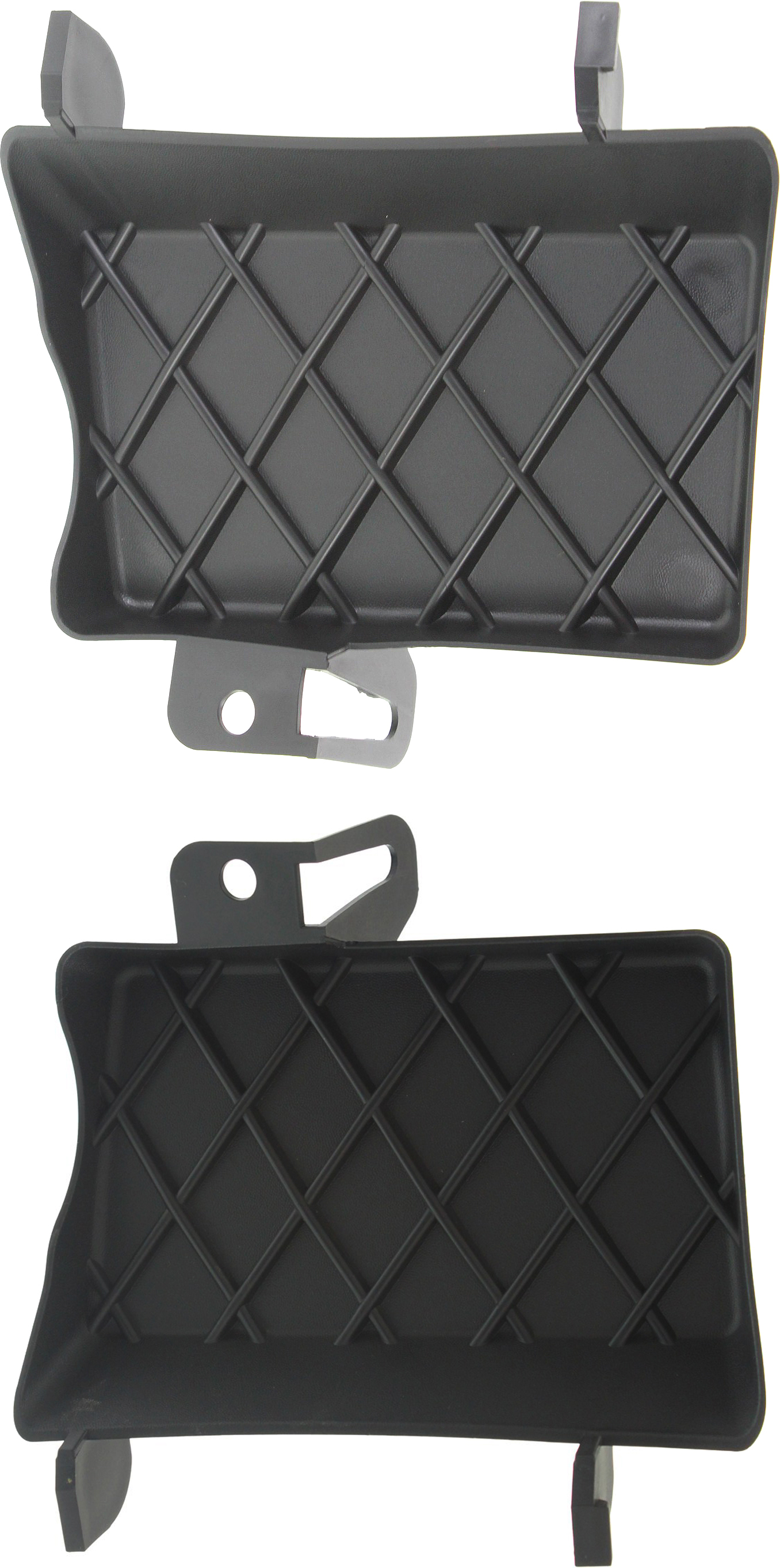 AM GRAND CHEROKEE 11-13 FRONT BUMPER TOW HOOK COVER RH and LH Textured Black Except SRT SRT8 Models SKU SET REPJ018401 Partslink CH1029101 CH1029100 OEM 1SJ40RXFAB 1SJ41RXFAB