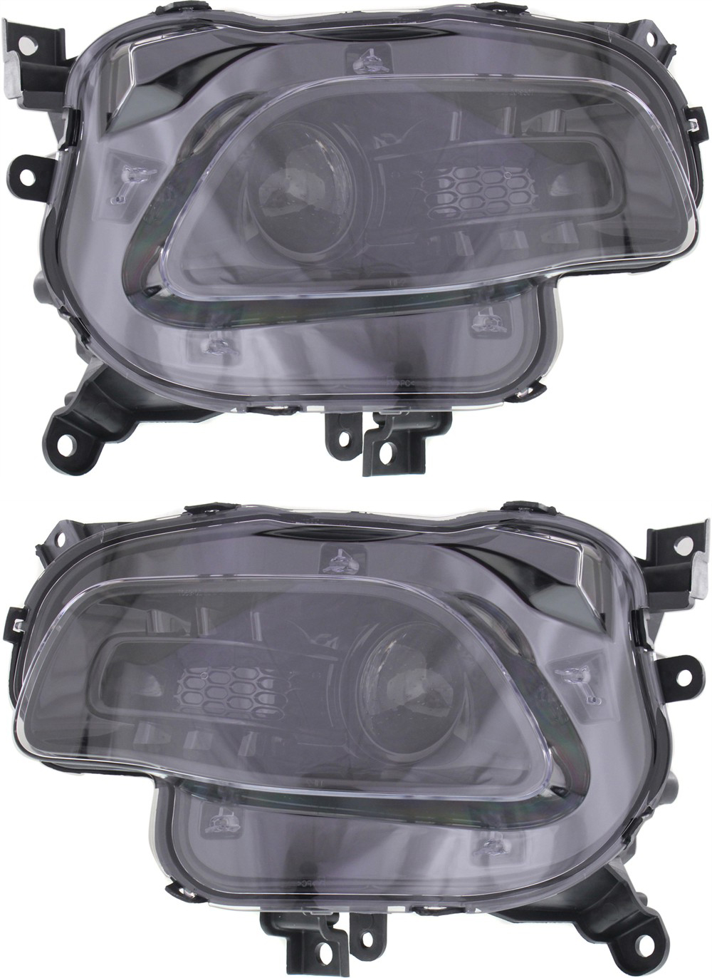 AM CHEROKEE 14-18 HEAD LAMP RH AND LH Assembly Halogen w Black Trim SKU SET REPJ100155 Partslink CH2502249 CH2503249 OEM 68102846AE 68102847AE