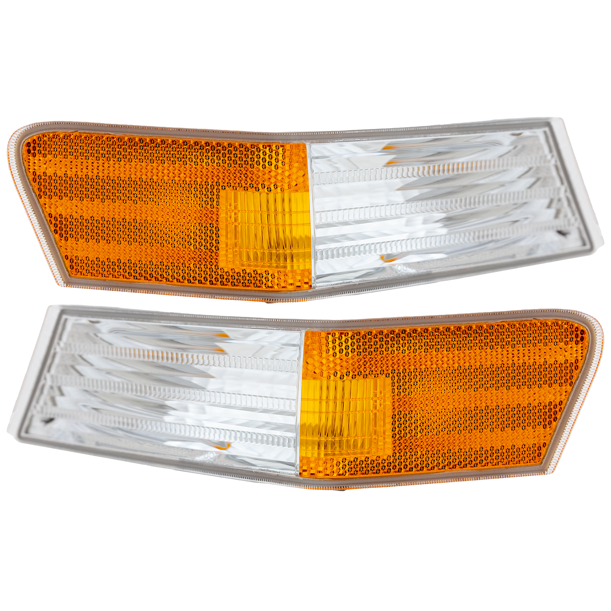 AM PATRIOT 7-17 CORNER LAMP RH AND LH Lens and Housing CAPA SKU SET REPJ104101Q Partslink CH2526102C CH2527102C OEM 68004180AC 68004181AC