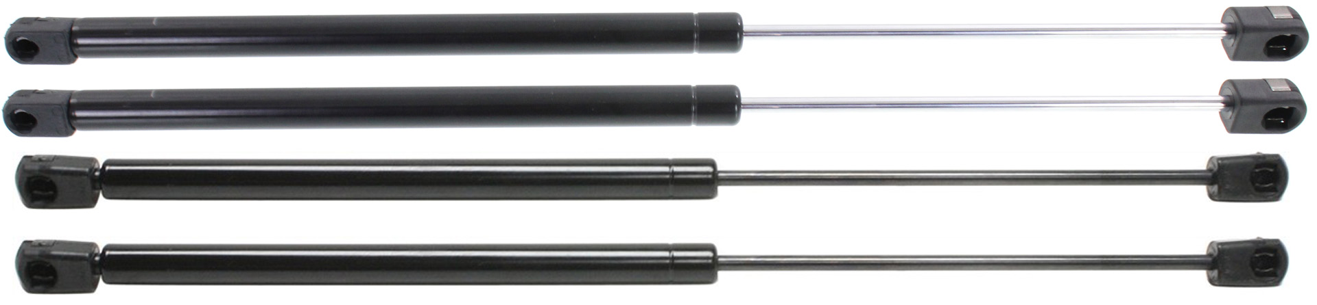 AM LIBERTY 02-07 LIFT SUPPORT Set of 4 RH and LH Hood and Liftgate Glass SKU SET REPJ131102-4 Partslink CH1237104 CH1910105 OEM 55360171AA 55360411AC
