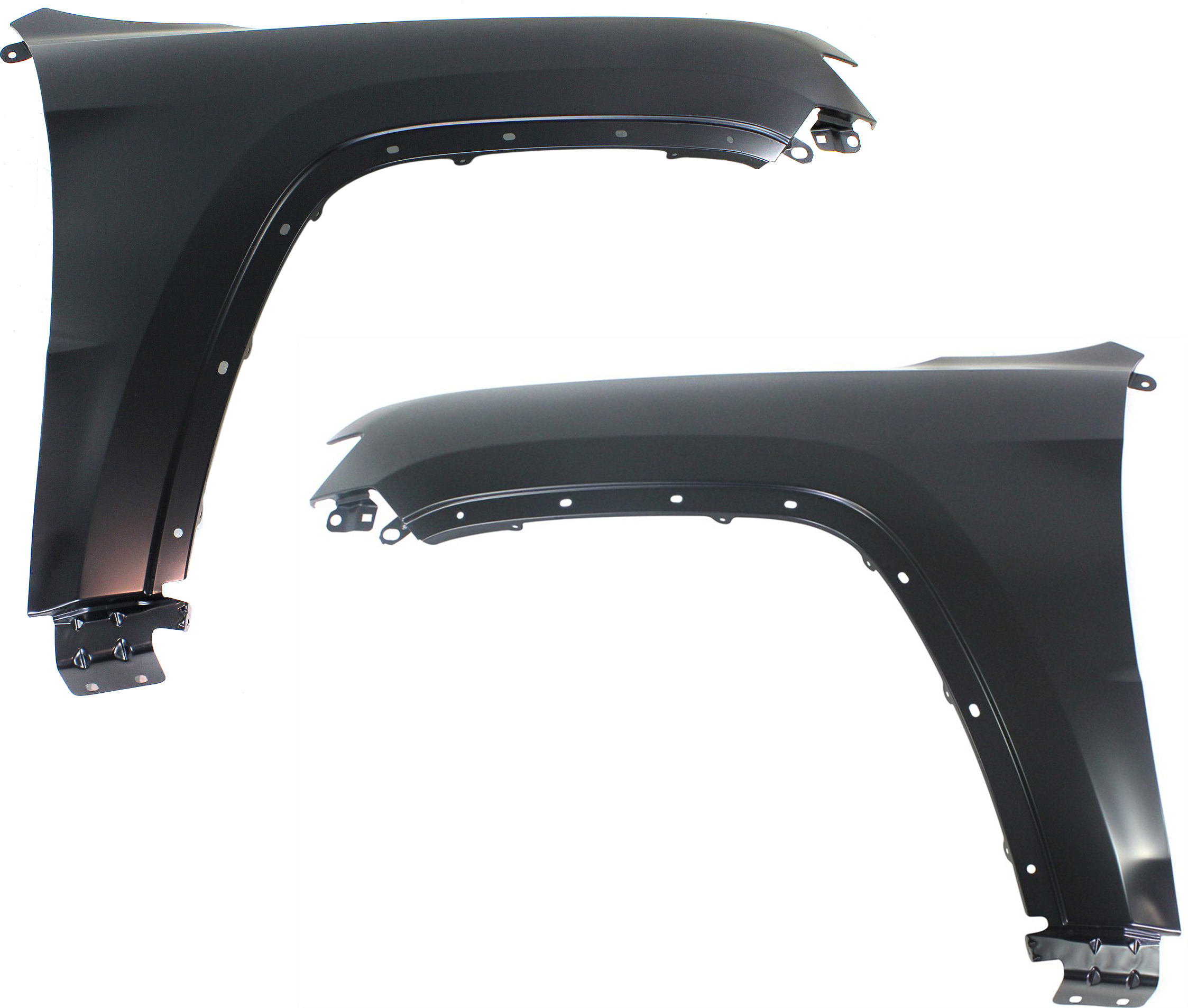 AM GRAND CHEROKEE 11-22 FRONT FENDER RH AND LH Primed SKU SET REPJ220105 Partslink CH1240272 CH1241272 OEM 55369596AF 55369597AF