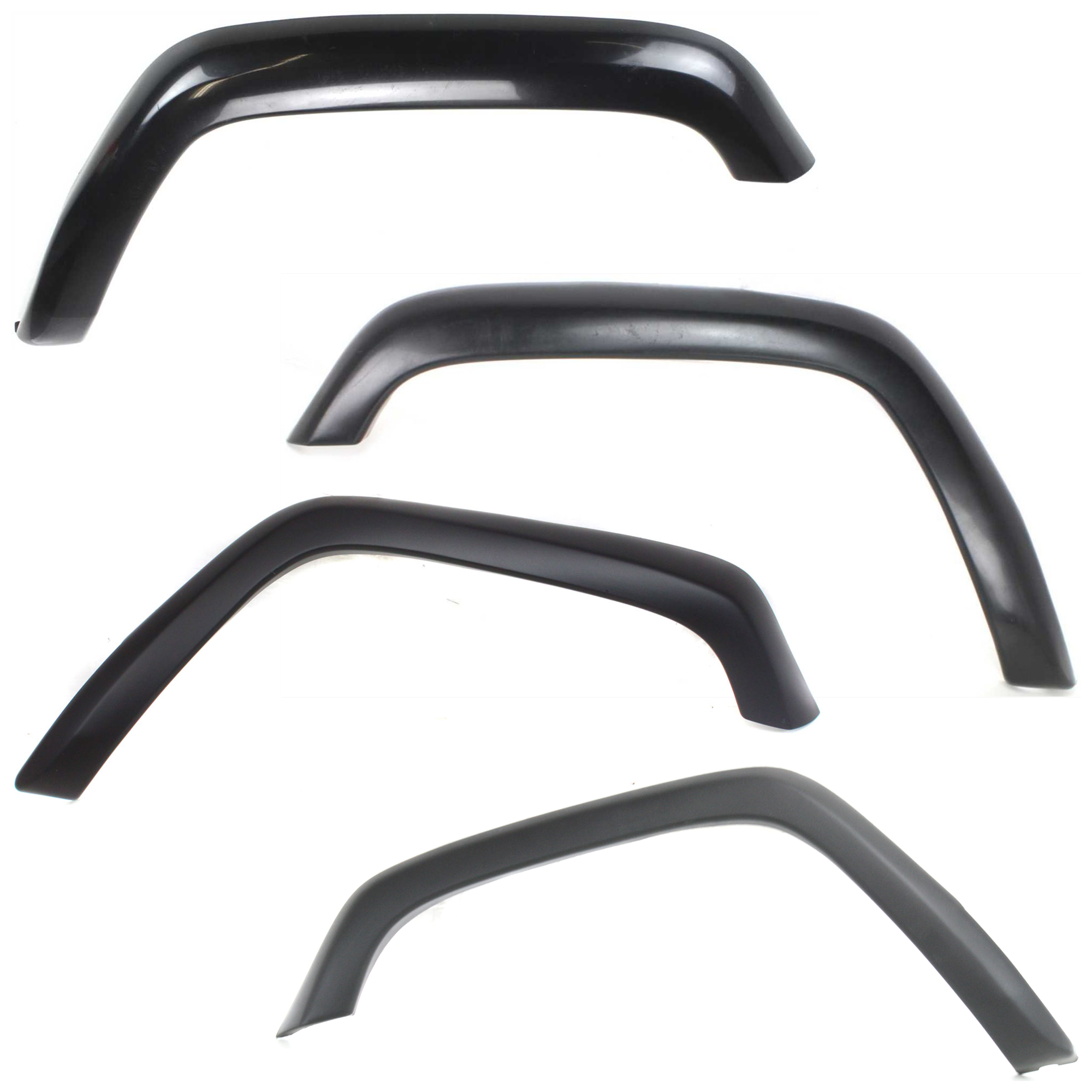 AM CHEROKEE 97-01 FRONT AND REAR WHEEL OPENING MOLDING RH AND LH OE Style Textured Black SKU SET REPJ221301 A Partslink CH1268109 CH1269109 CH1768102 CH1769102 OEM 5FW72DX9AD 5FW73DX9AD 5FW74TZZ