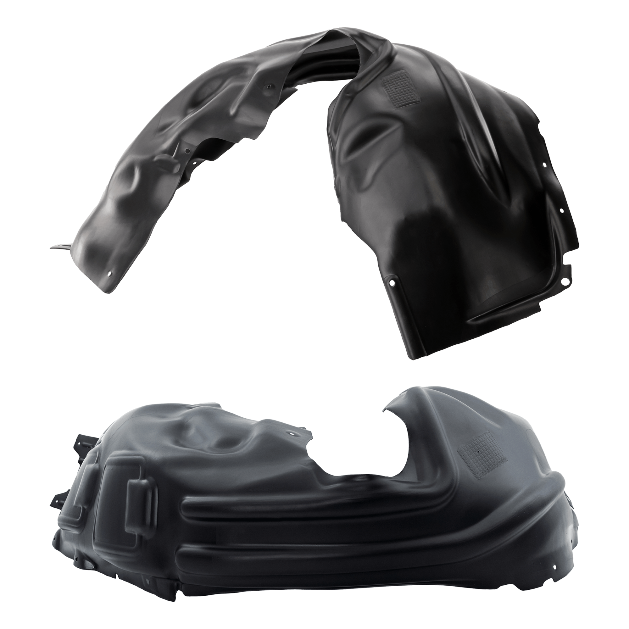 AM CHEROKEE 14-18 FRONT FENDER LINER RH AND LH Plastic Vacuum Form Black Trim w Off Road Package CAPA SKU SET REPJ222125Q Partslink CH1248162C CH1249162C OEM 68102264AF 68102265AF