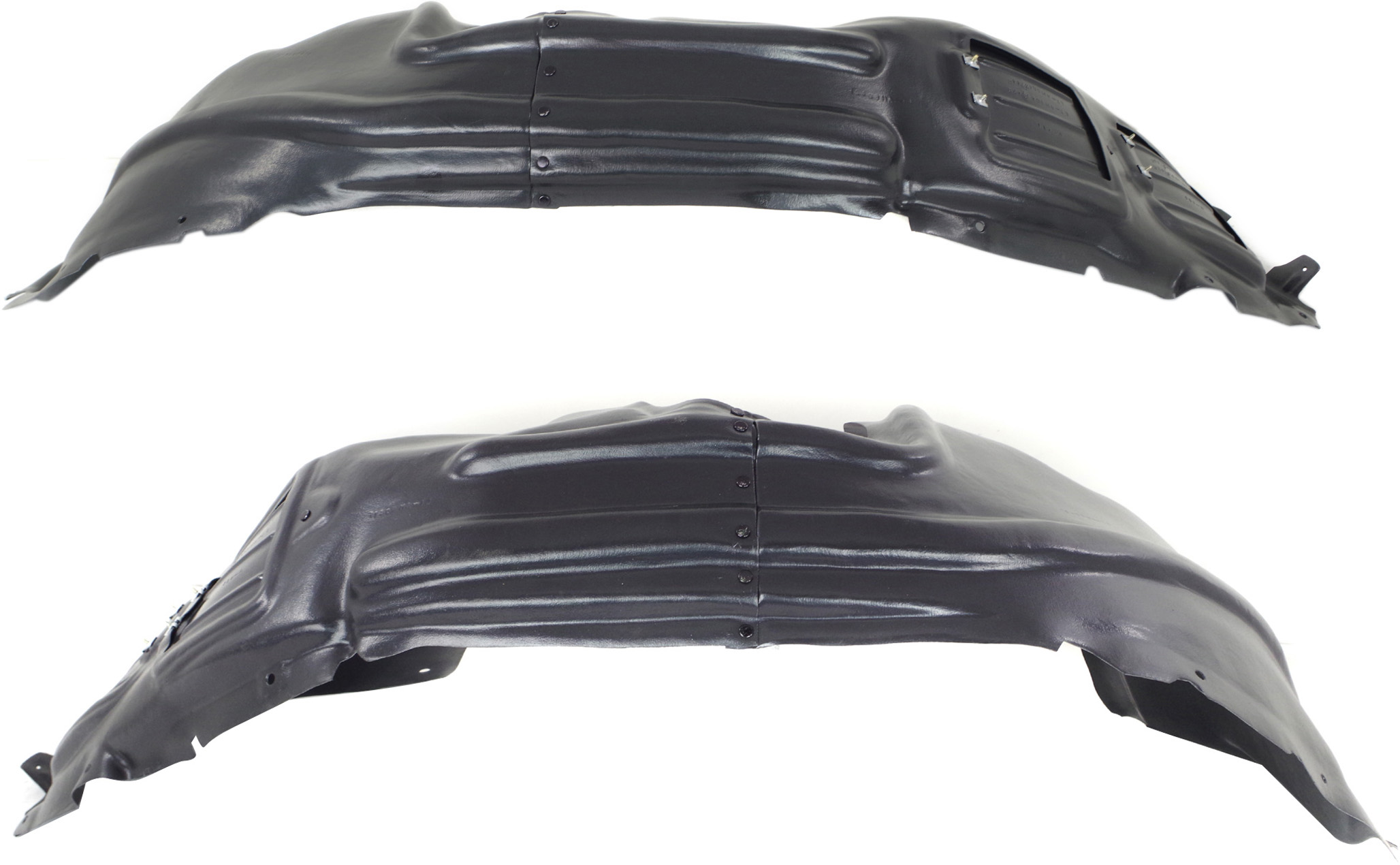 AM CHEROKEE 14-18 FRONT FENDER LINER RH AND LH Plastic Vacuum Form Black Trim w Off Road Package SKU SET REPJ222125 Partslink CH1248162 CH1249162 OEM 68102264AF 68102265AF