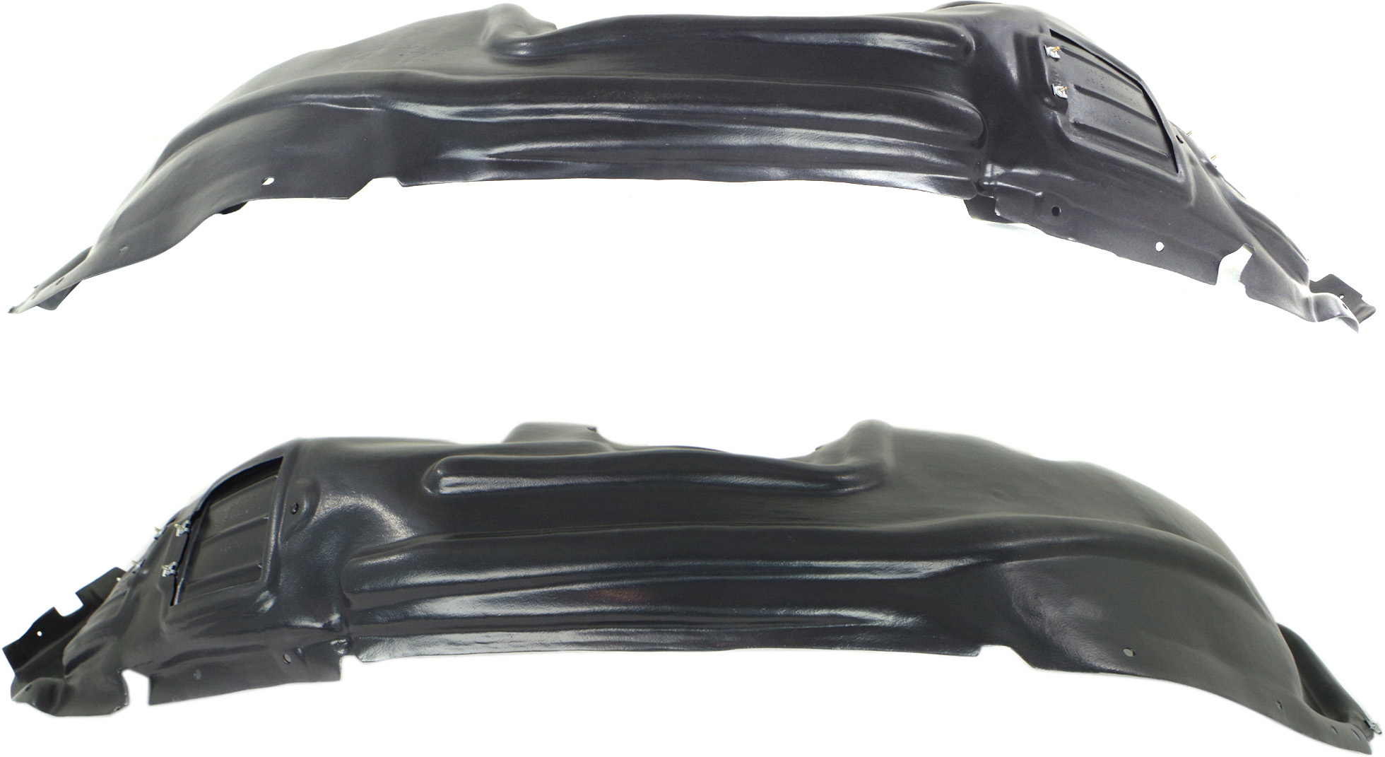 AM CHEROKEE 14-18 FRONT FENDER LINER RH AND LH Plastic Vacuum Form Chrome Trim w o Off Road Package SKU SET REPJ222127 Partslink CH1248163 CH1249163 OEM 68209678AE 68209679AE