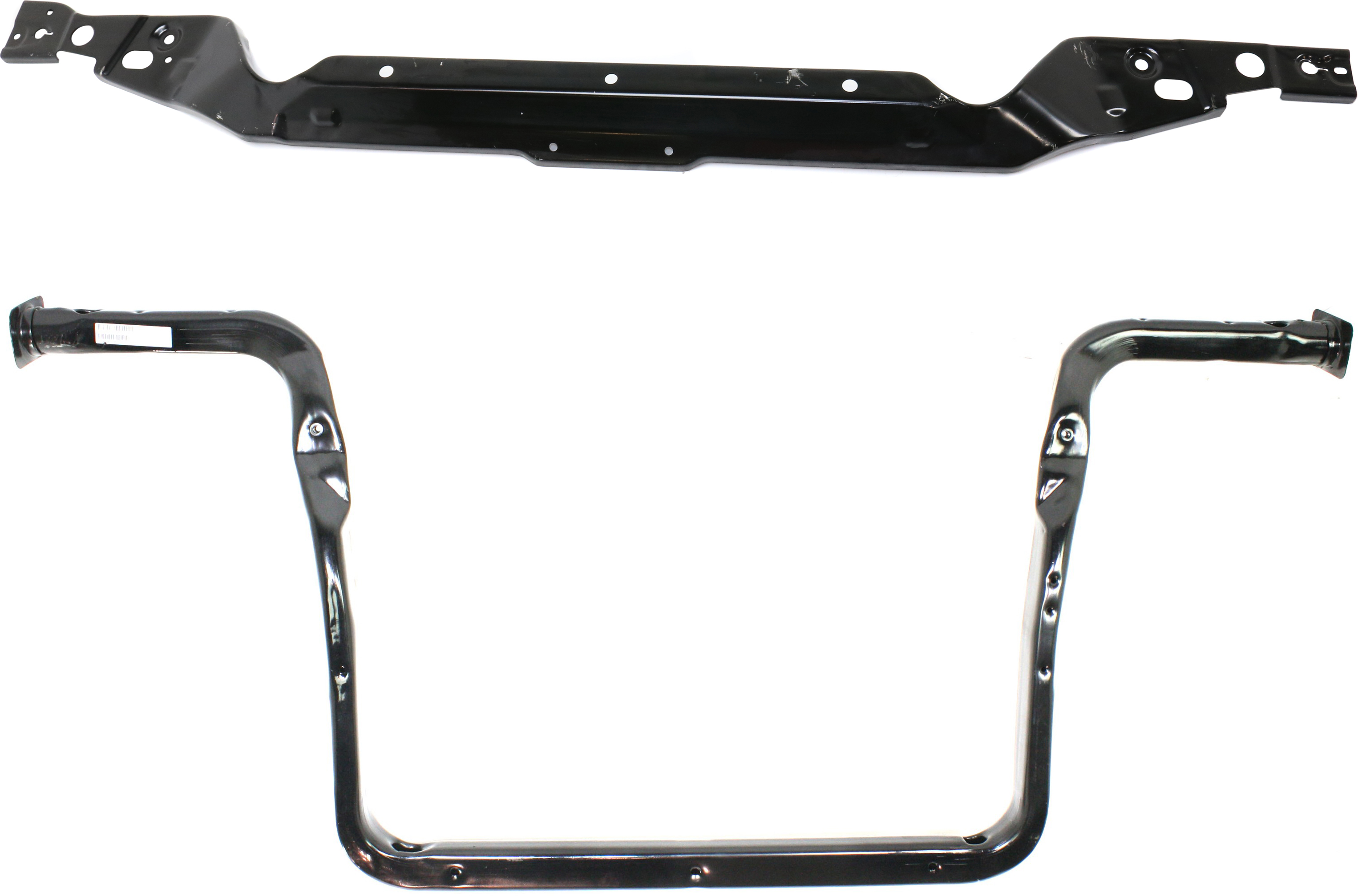 AM LIBERTY 02-07 RADIATOR SUPPORT Set of 2 Upper and Lower Tie Bar SKU SET REPJ250308-2 Partslink CH1225194 CH1225278 OEM 55176756AE 55176763AG 55176763