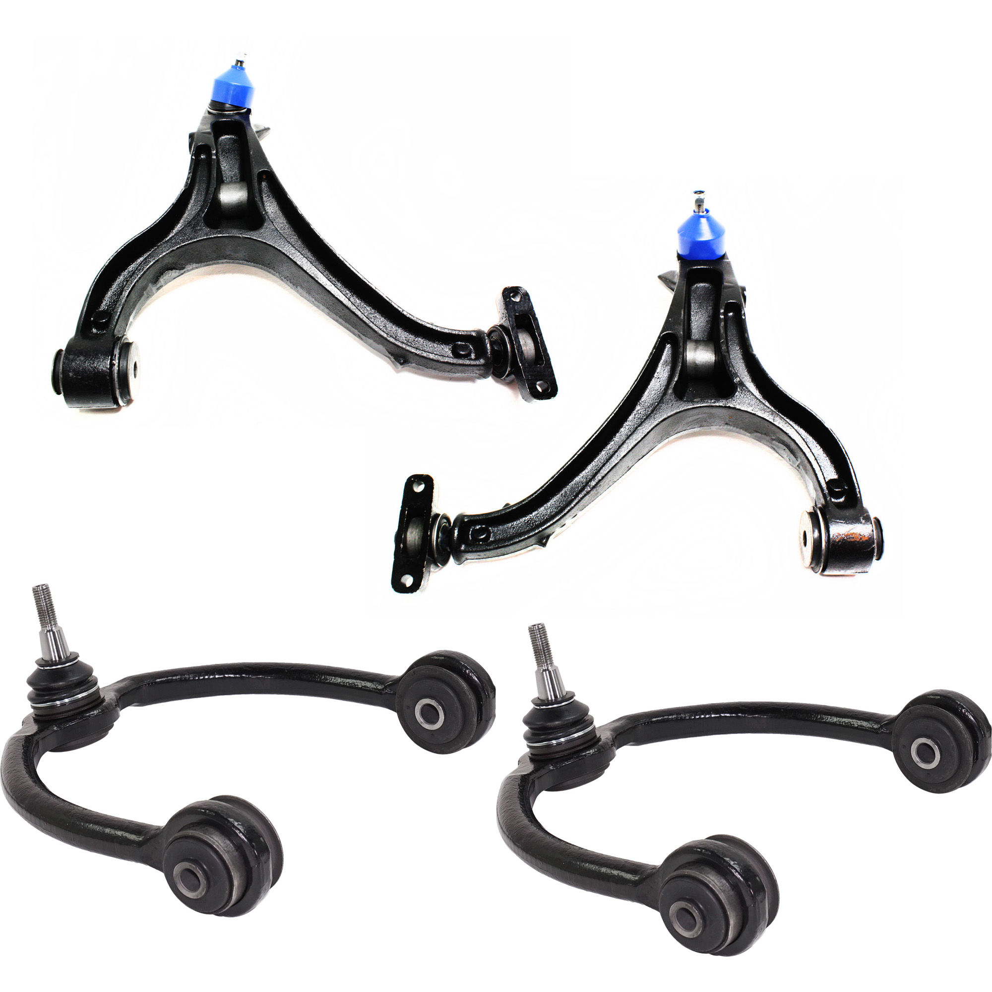 AM COMMANDER 06-06 GRAND CHEROKEE 05-06 FRONT CONTROL ARM RH AND LH Upper and Lower Set of 4 w Ball Joint SKU SET REPJ281521-4 OEM 52089980AF 52089981AF 52090206