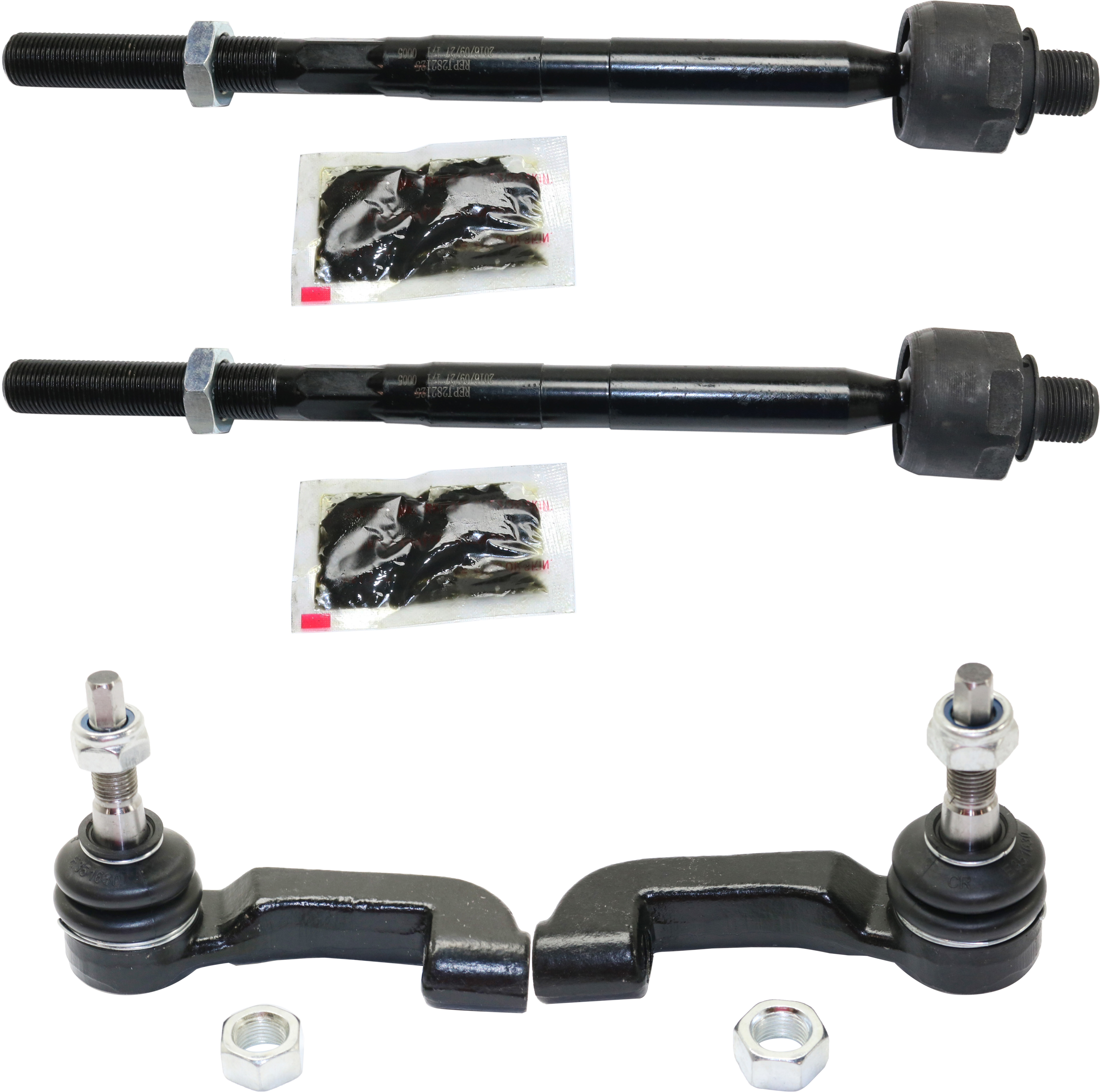 AM NITRO 08-11 LIBERTY 08-12 FRONT TIE ROD RH AND LH Inner and Outer Set of 4 SKU SET REPJ282125-4 OEM 68066393AA 52125366AA 52125367