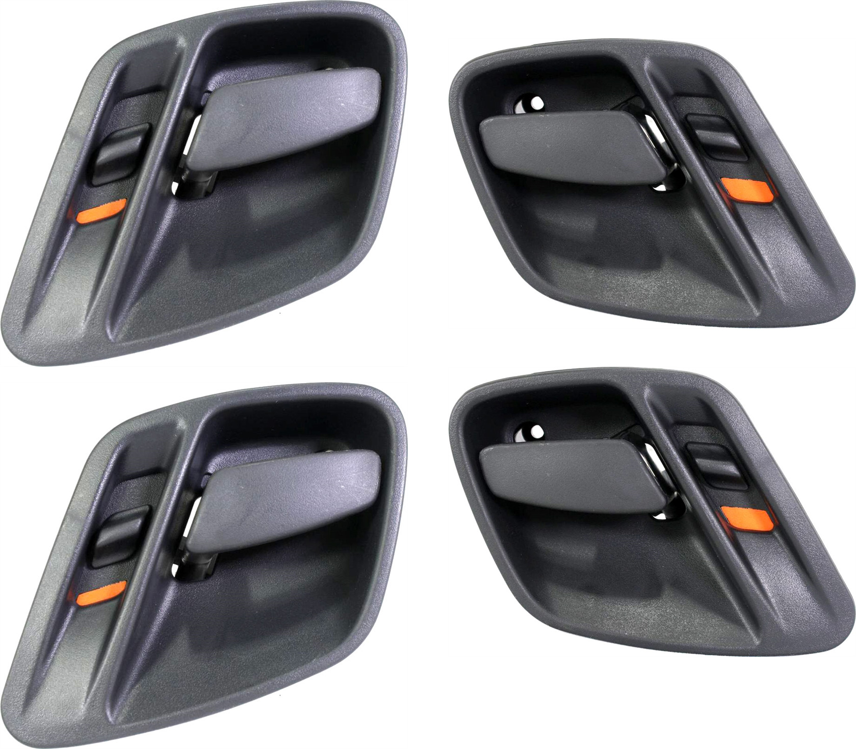 AM GRAND CHEROKEE 99-04 FRONT AND REAR DOOR HANDLE RH AND LH Set of 4 Inside Black Agate SKU SET REPJ462125-4 Partslink CH1353131 CH1352131 OEM 5FX721AZAC 5FX731AZAC