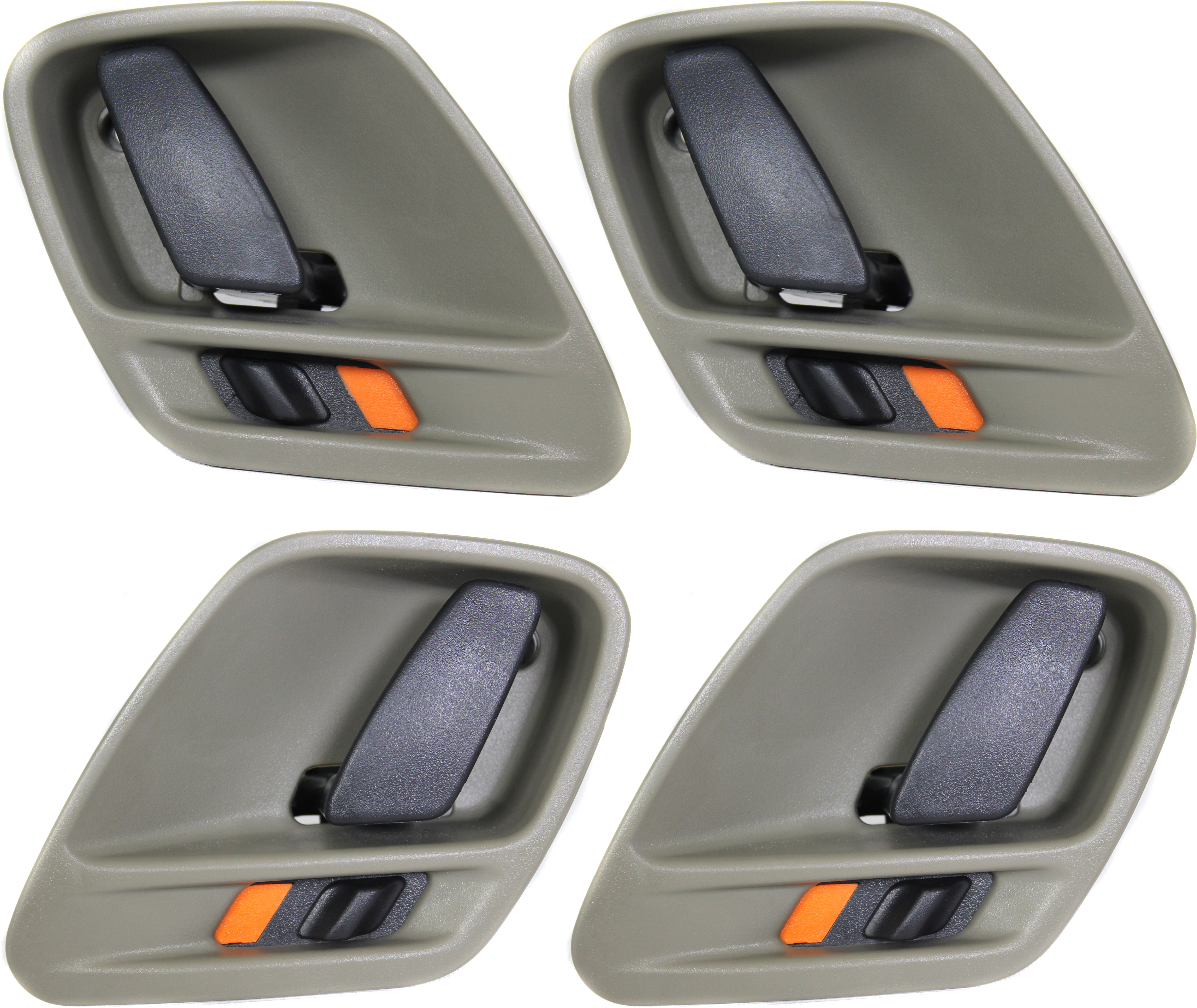 AM GRAND CHEROKEE 99-04 INTERIOR DOOR HANDLE Set of 4 Front and Rear RH AND LH SKU SET REPJ462129-4 Partslink CH1353134 CH1352134 OEM 5FX721L5AC 5FX731L5AC