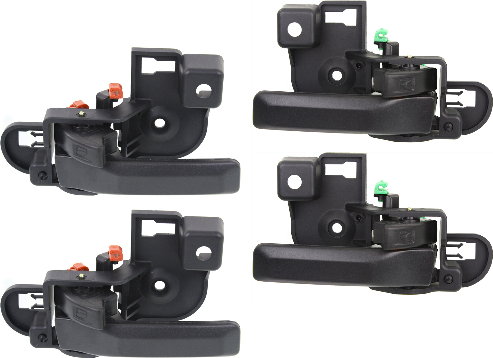 AM WRANGLER JK 11-18 FRONT AND REAR DOOR HANDLE RH AND LH Inside Black Plastic SKU SET REPJ462171-4 Partslink CH1353156 CH1352156 OEM 68059174AA 68059175AA
