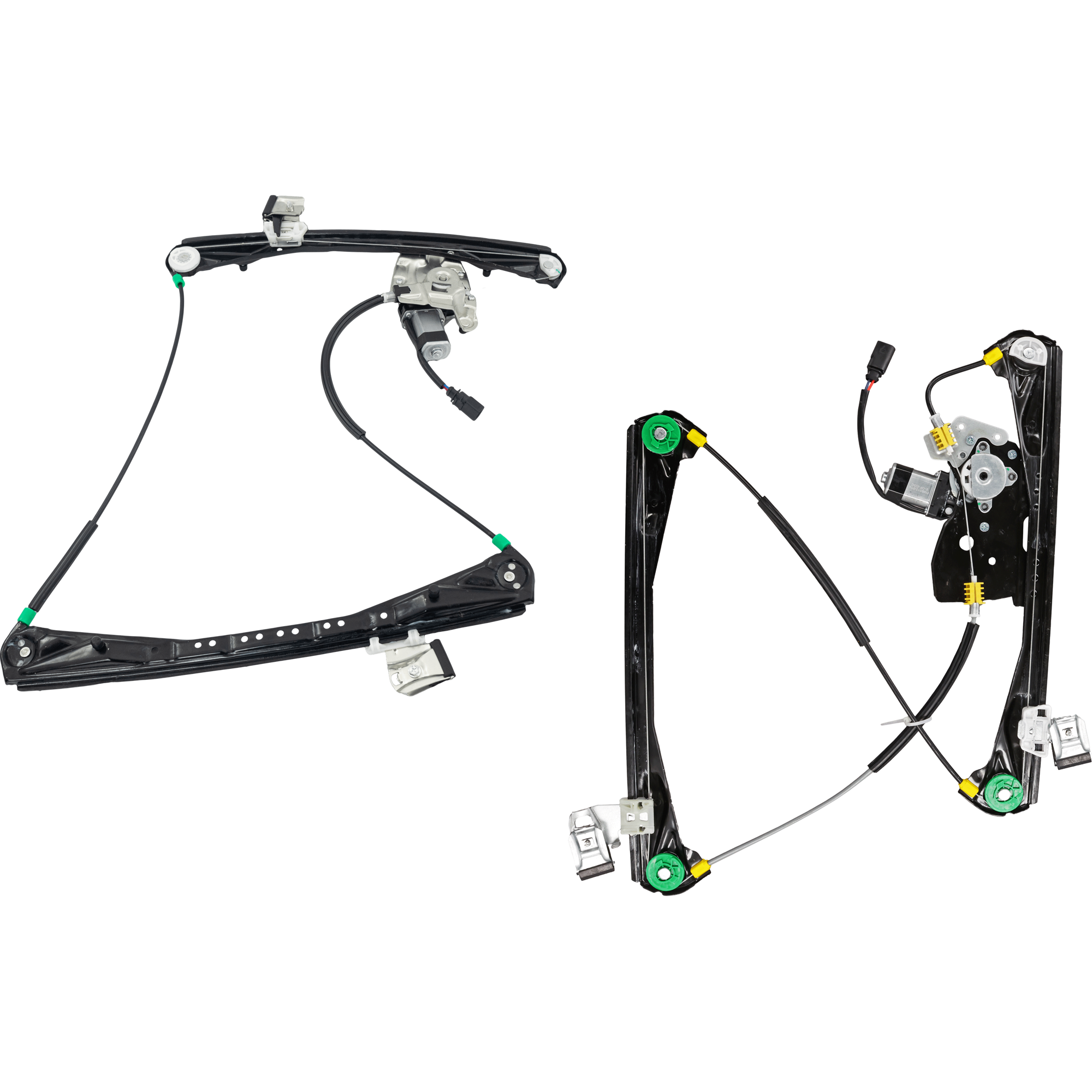 AM S TYPE 00-02 FRONT WINDOW REGULATOR RH AND LH w Motor SKU SET REPJ462907 A Partslink FO1351142 OEM XR848083 PFM YW4Z5423208AA