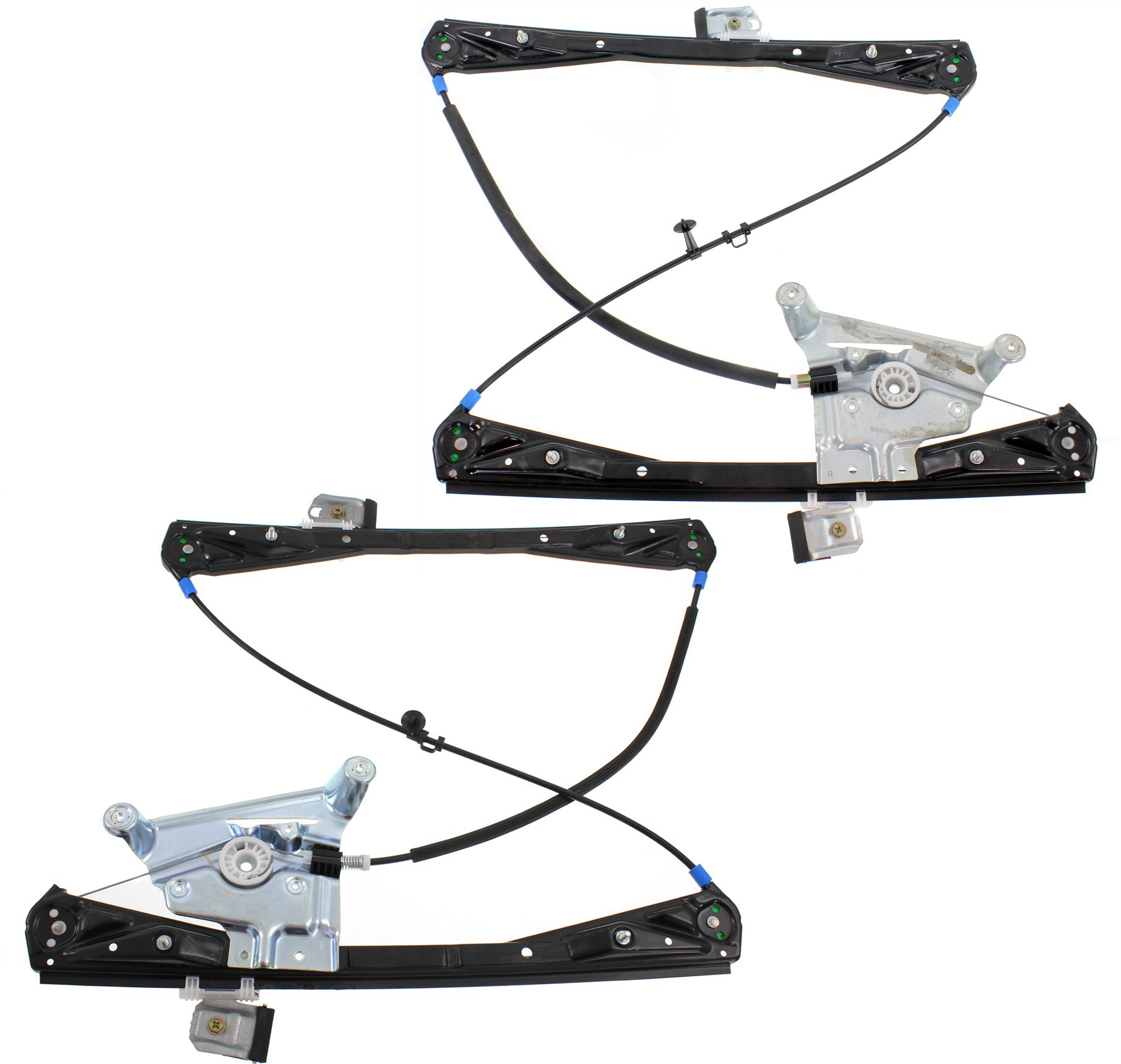 AM S TYPE 02-08 FRONT WINDOW REGULATOR RH AND LH Power w o Motor SKU SET REPJ462921 OEM XR848093 XR848094