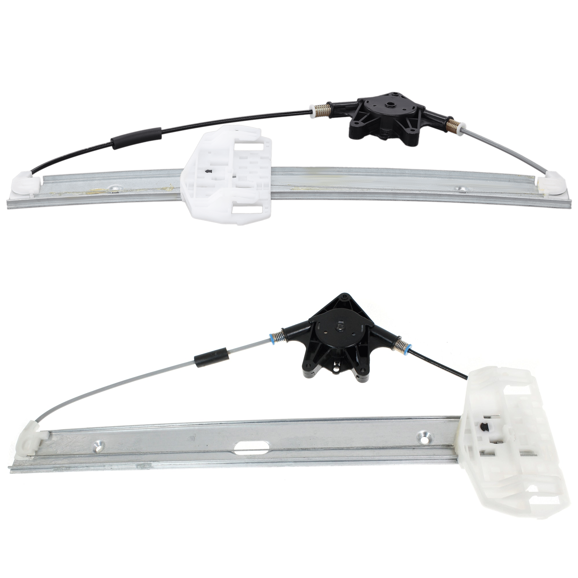 AM WRANGLER JK 07-18 FRONT AND REAR WINDOW REGULATOR LH Power w o Motor Full Door Type SKU SET REPJ462924 Partslink CH1350162 CH1550109 OEM 68014949AA 68014951AA