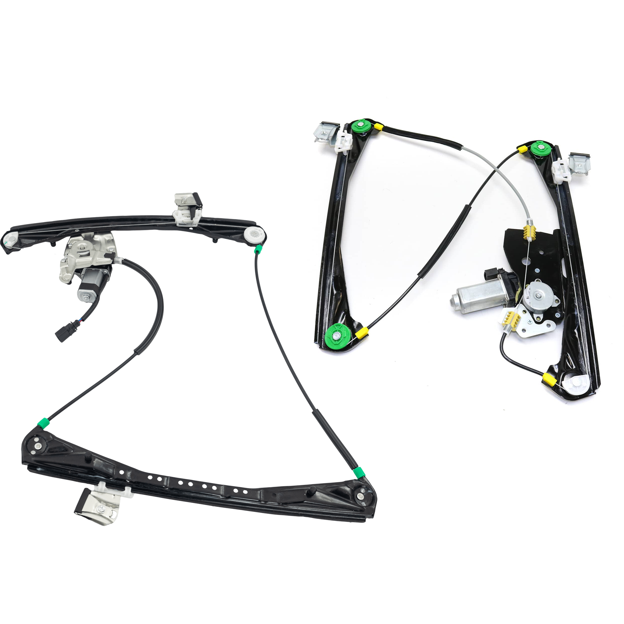 AM S TYPE 00-02 FRONT WINDOW REGULATOR RH AND LH w Motor SKU SET REPJ462927 A Partslink FO1350142 OEM XR848082 PFM YW4Z5423209AA