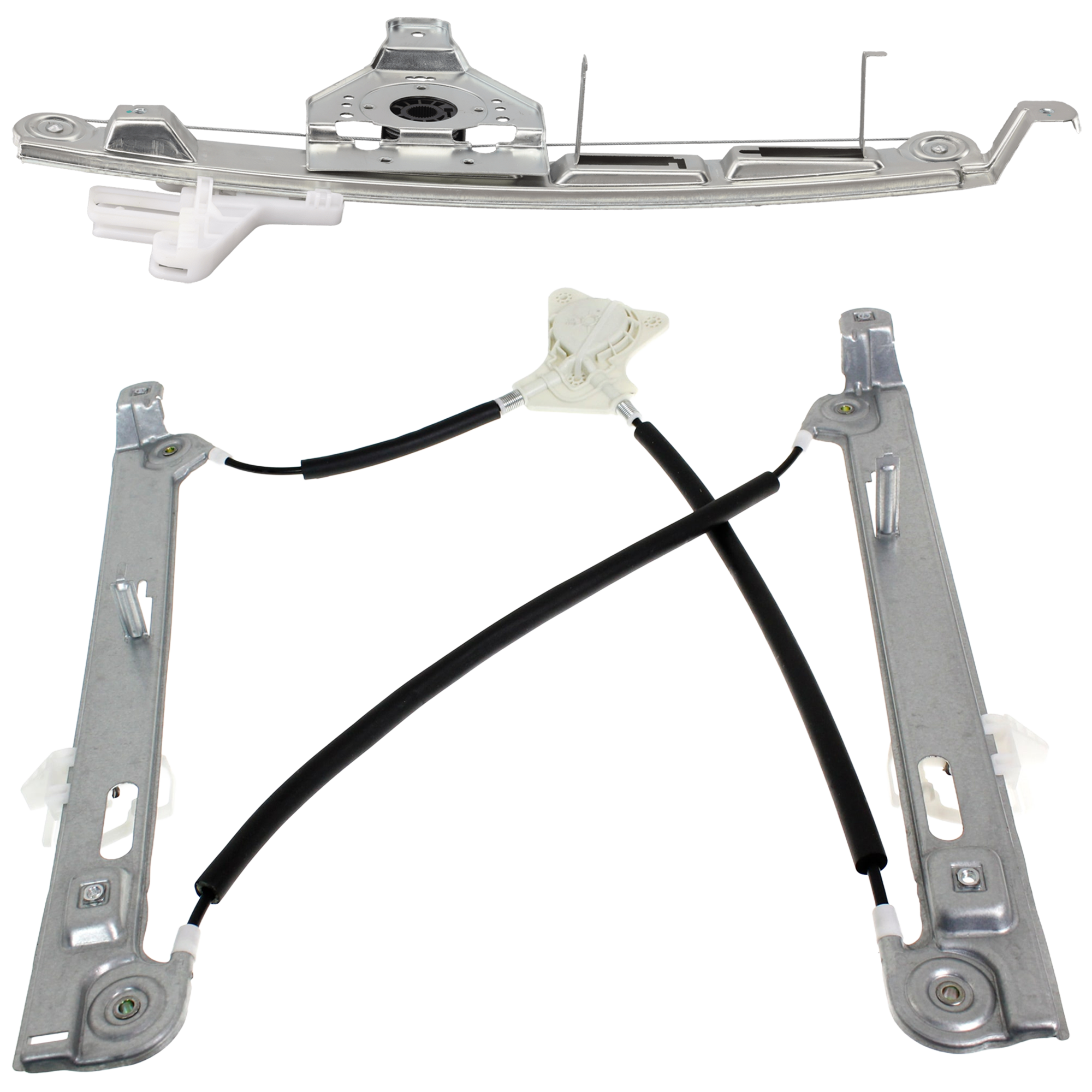 AM COMPASS 07-17 FRONT AND REAR WINDOW REGULATOR LH Power w o Motor SKU SET REPJ462934 Partslink CH1350174 OEM 68002889AA 68002897AA