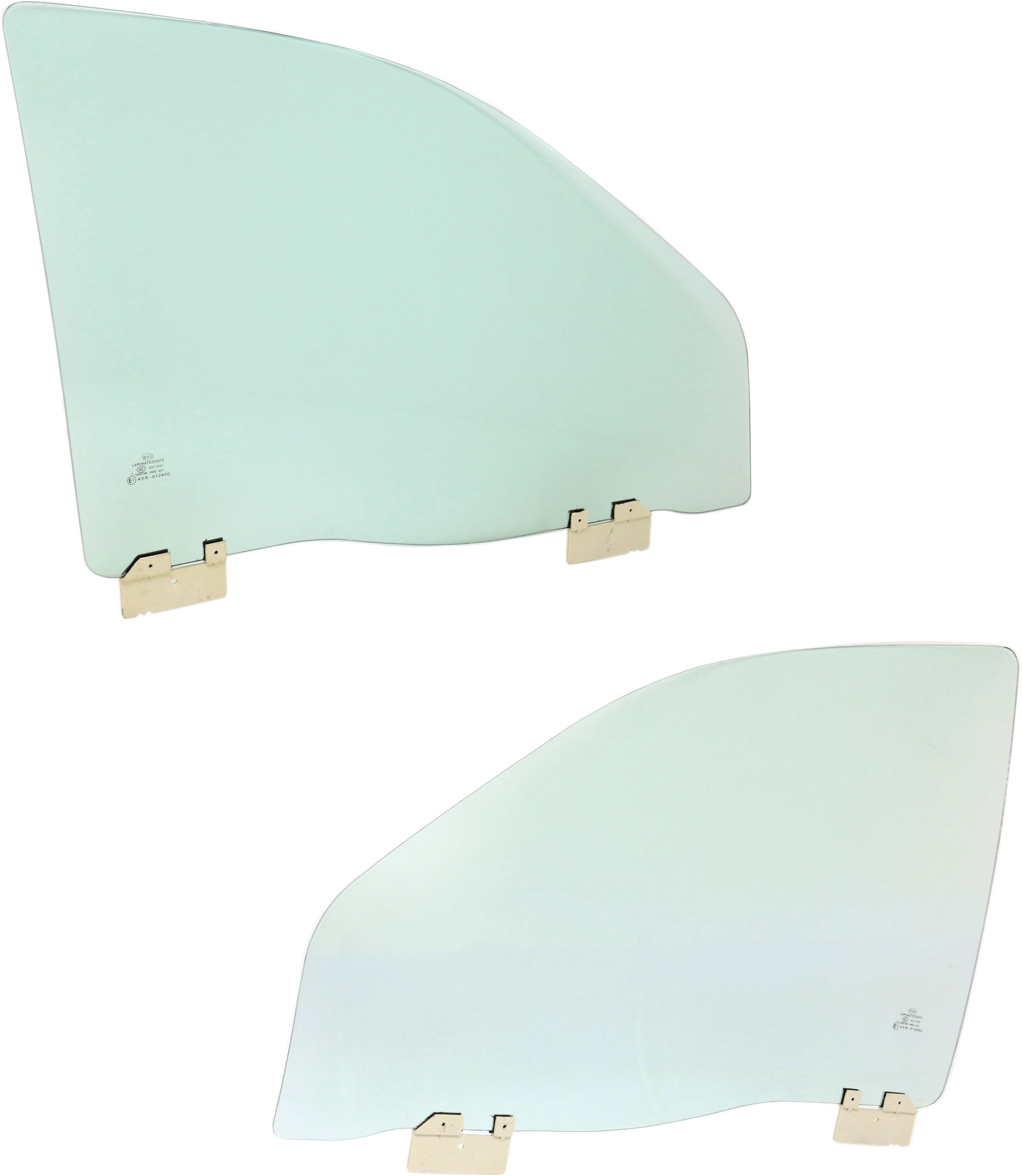 AM GRAND CHEROKEE 06-10 FRONT DOOR GLASS RH and LH Green Tint Laminated 4 Door SKU SET REPJ480103 OEM 55396954AC DD11085GTYN DD10849