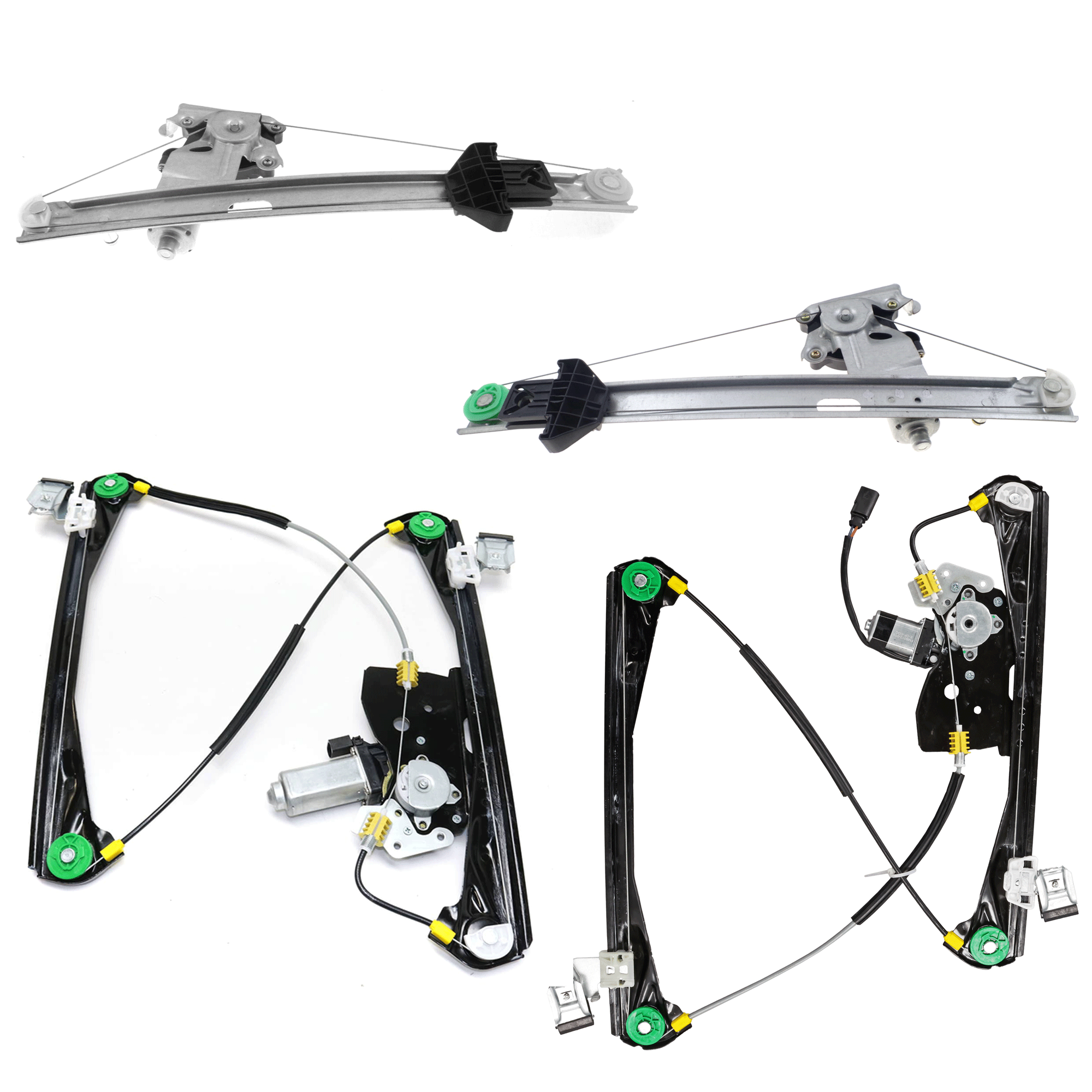 AM S TYPE 00-02 FRONT AND REAR WINDOW REGULATOR RH AND LH w Motor To VIN M45254 SKU SET REPJ491739-4A OEM XR848082 PFM XR848083 PFM XR84