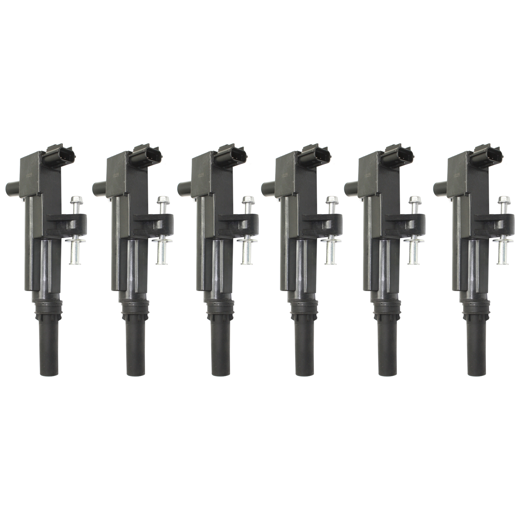 AM LIBERTY NITRO 09-12 IGNITION COIL Set of 6-2 Male Terminals Blade Plug Type On Intake Manifold 12 Volts SKU SET REPJ504611-6