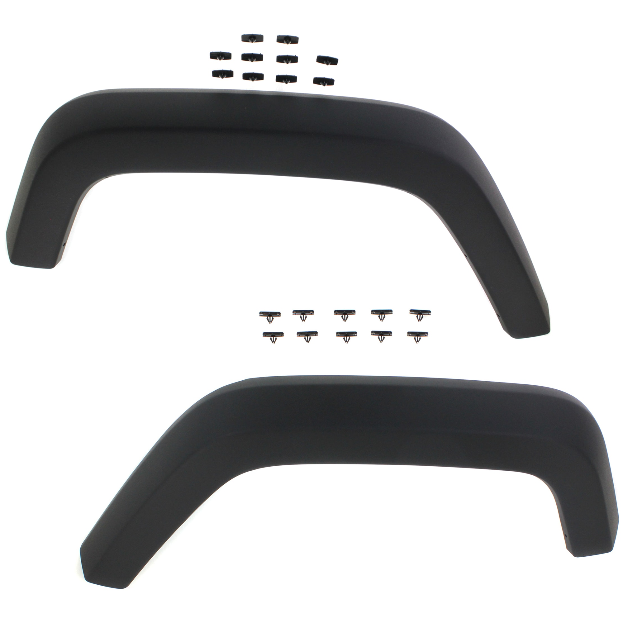 AM WRANGLER JK 07-18 REAR FENDER FLARE RH AND LH Textured Black CAPA SKU SET REPJ553907Q Partslink CH1769107C CH1768107C OEM 5KF16RXFAE 5KF17RXFAE