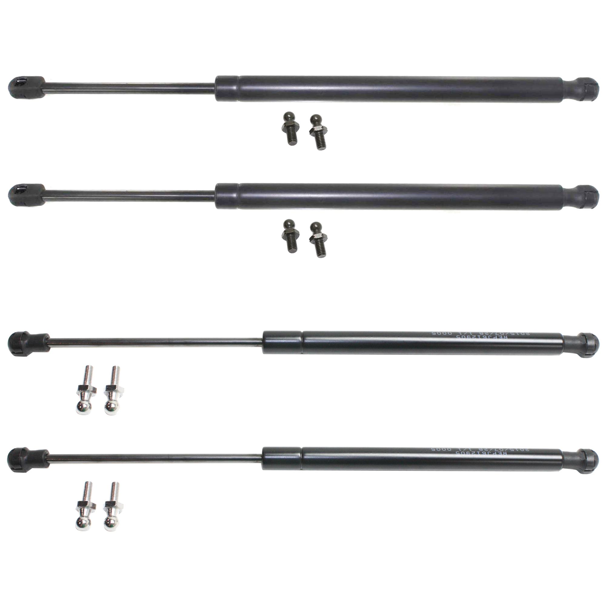 AM GRAND CHEROKEE 00-04 BACK GLASS LIFTGATE SUPPORT RH AND LH Set of 4 Gas Charged Black SKU SET REPJ610704-4A OEM 4699-510699-901383-8194753-551