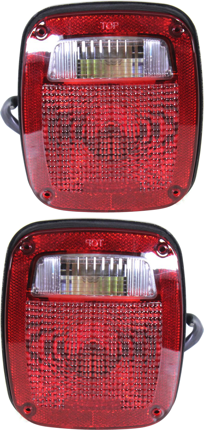 AM WRANGLER TJ 98-06 TAIL LAMP RH AND LH Assembly SKU SET REPJ730129 Partslink CH2801161 CH2800161 OEM 56018648AD 56018649AD