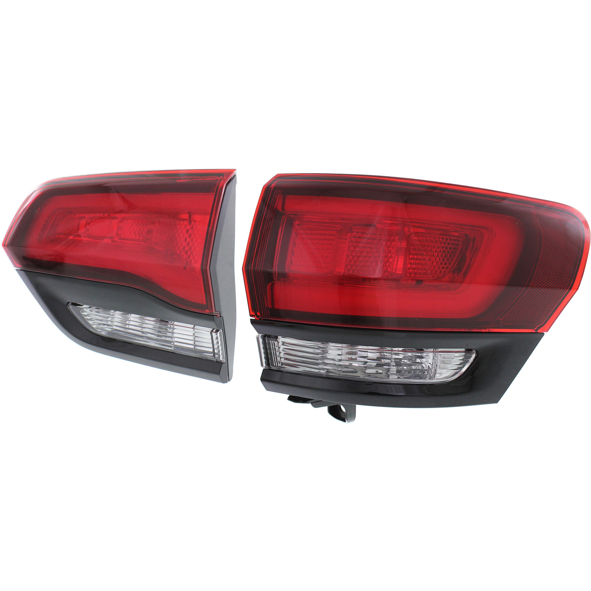 AM GRAND CHEROKEE 14-21 TAIL LAMP RH Inner and Outer Assembly Halogen SRT Trackhawk Models SKU SET REPJ730147 A Partslink CH2803106 CH2805108 OEM 68142942AH 68142944AJ