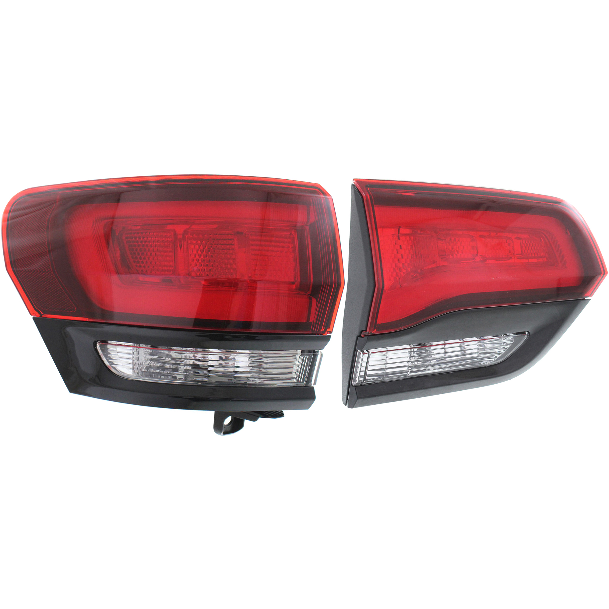 AM GRAND CHEROKEE 14-21 TAIL LAMP LH Inner and Outer Assembly SRT Trackhawk Models SKU SET REPJ730148 Partslink CH2802106 CH2804108 OEM 68142943AH 68142945AJ
