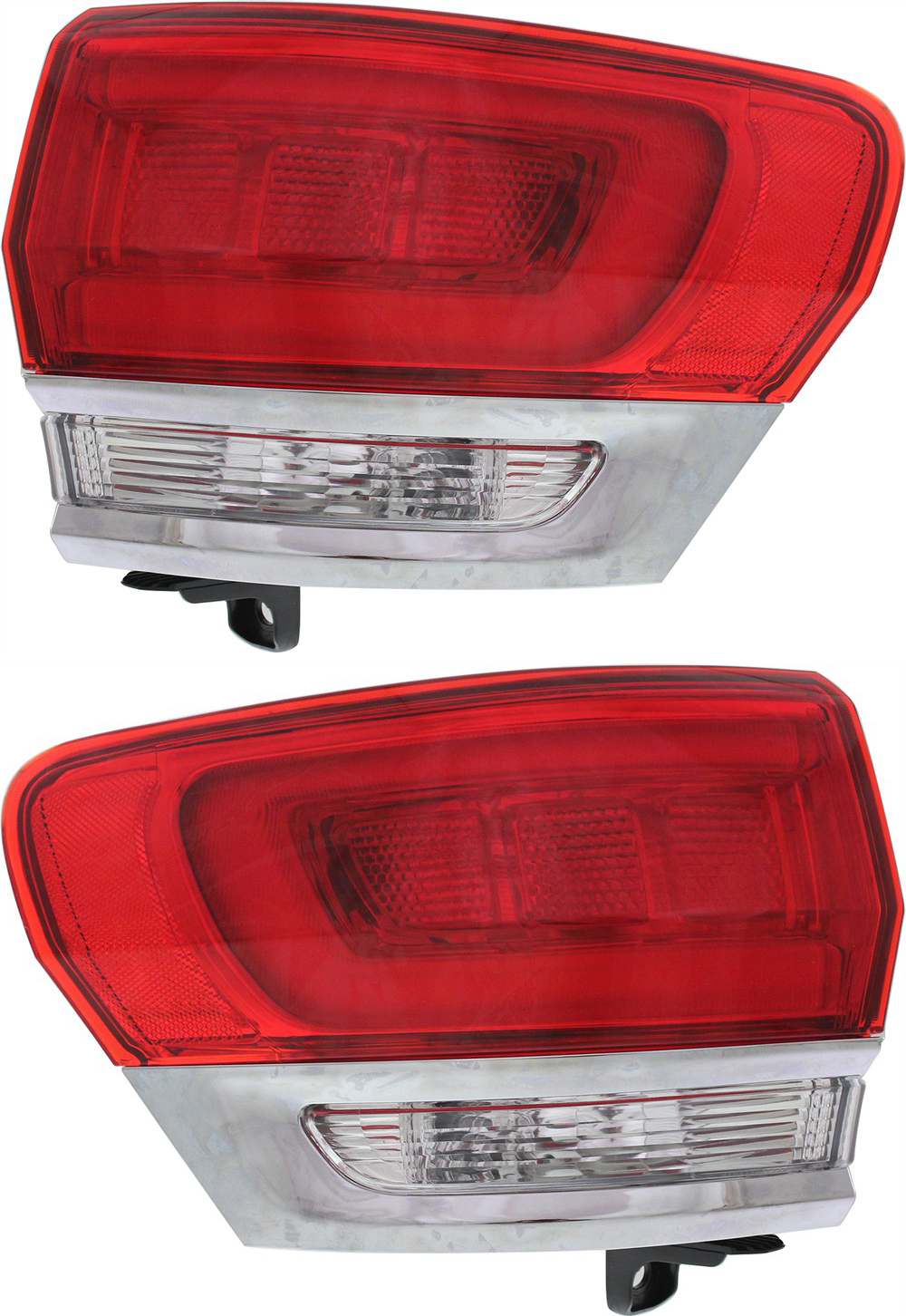 AM GRAND CHEROKEE 14-21 GRAND CHEROKEE WK 22-22 TAIL LAMP RH AND LH Outer Assembly Halogen Exc. SRT Trailhawk Trackhawk Models w Chrome Trim w o Platinum Insert CAPA SKU SET REPJ730149Q Partslink CH2805106C CH2804106C OEM 68110016AG 68110017AG