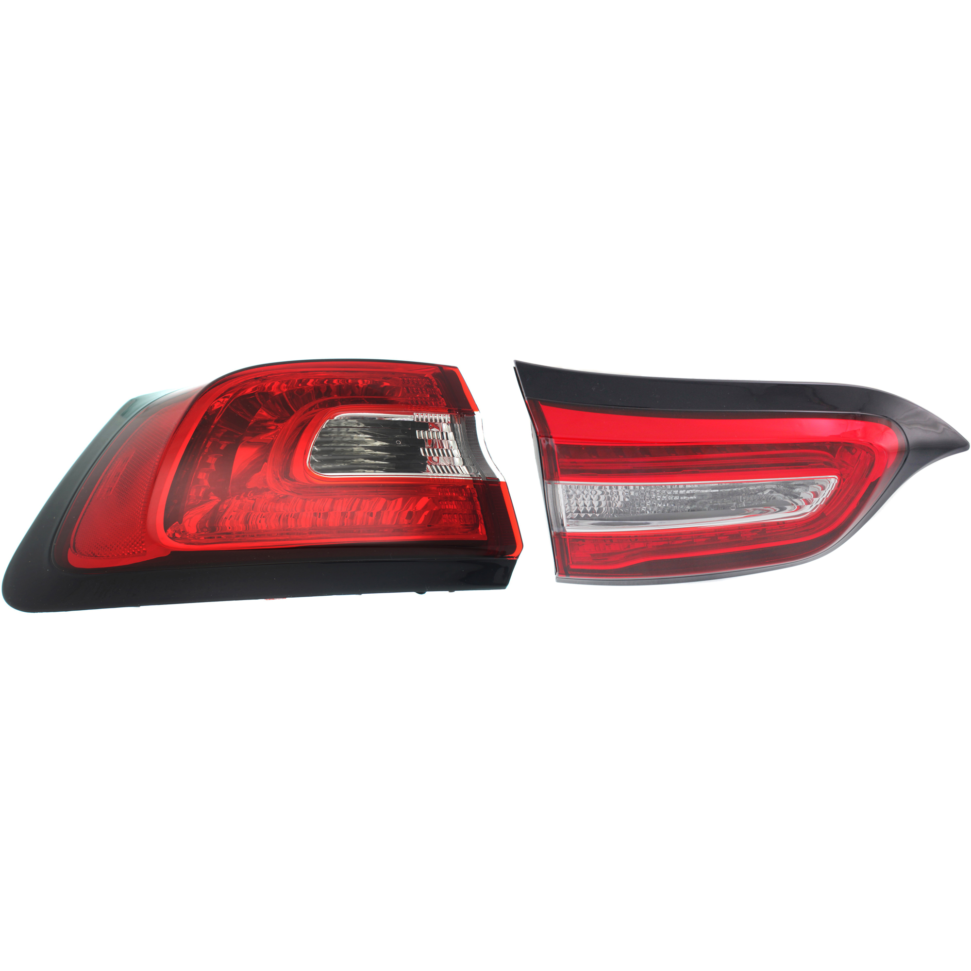 AM CHEROKEE 14-18 TAIL LAMP LH Inner and Outer Halogen Assembly CAPA SKU SET REPJ730156Q Partslink CH2802104C CH2804107C OEM 68102907AF 68330345AA