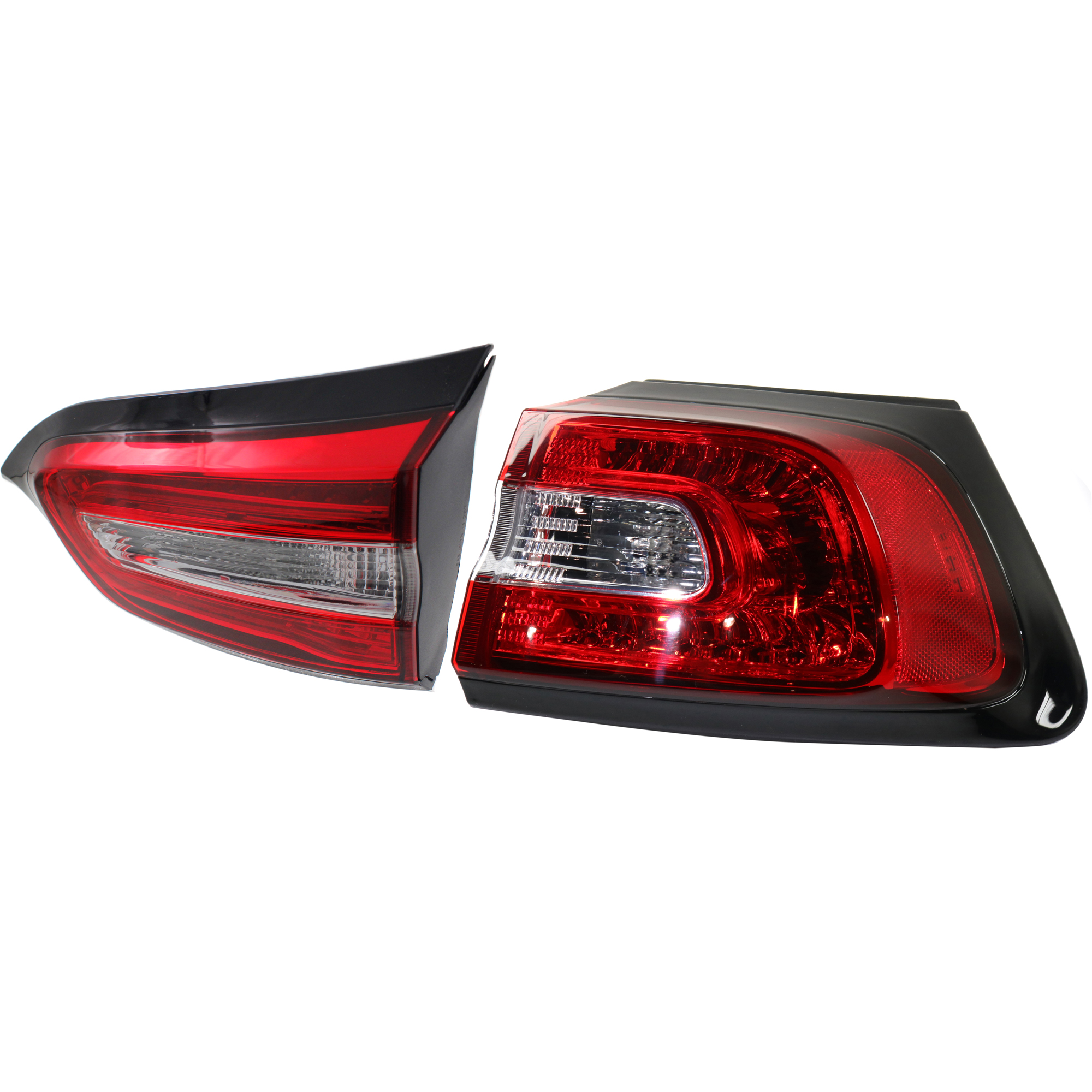 AM CHEROKEE 14-18 TAIL LAMP RH Inner and Outer Halogen Assembly CAPA SKU SET REPJ730157Q A Partslink CH2803104C CH2805107C OEM 68102906AF 68330344AA