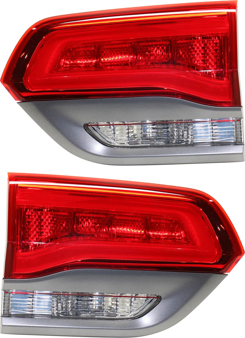 AM GRAND CHEROKEE 14-21 GRAND CHEROKEE WK 22-22 TAIL LAMP RH AND LH Inner Assembly Halogen Laredo Limited Overland Summit Models w Gray Trim w Platinum Insert CAPA SKU SET REPJ730159Q Partslink CH2803109C CH2802109C OEM 68236106AB 68236107AB 68236107