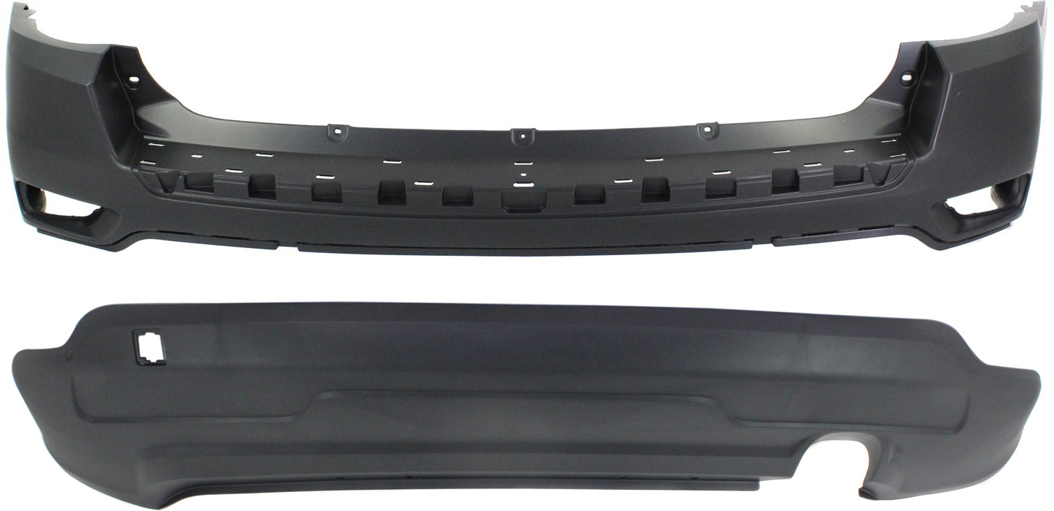 AM COMPASS 11-17 REAR BUMPER COVER Upper and Lower SKU SET REPJ760122-2 Partslink CH1114103 CH1115101 OEM 68109898AC 68109902AA