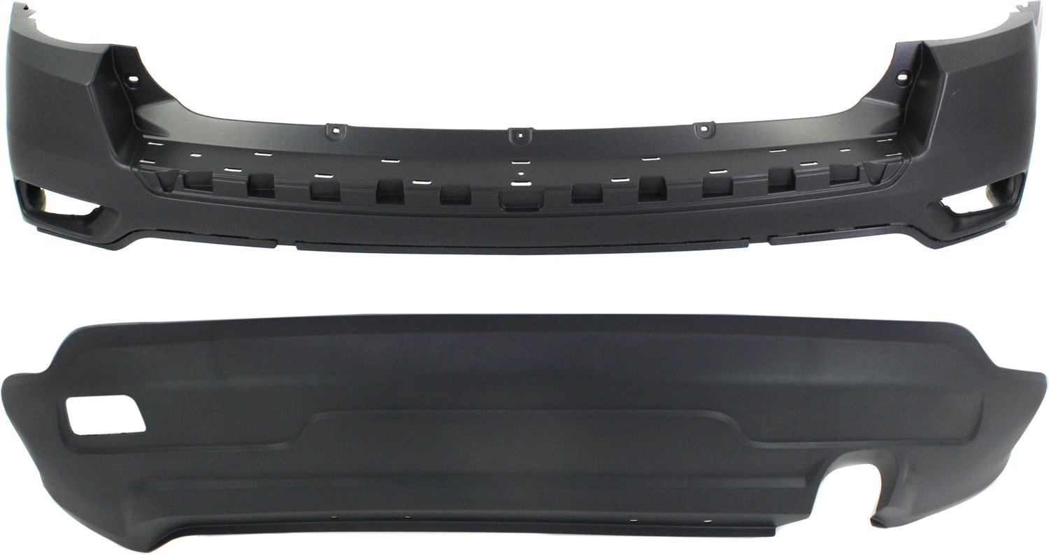 AM COMPASS 11-17 REAR BUMPER COVER Upper and Lower SKU SET REPJ760128P 2 Partslink CH1114103 CH1115100 OEM 68109898AC 68109903AA