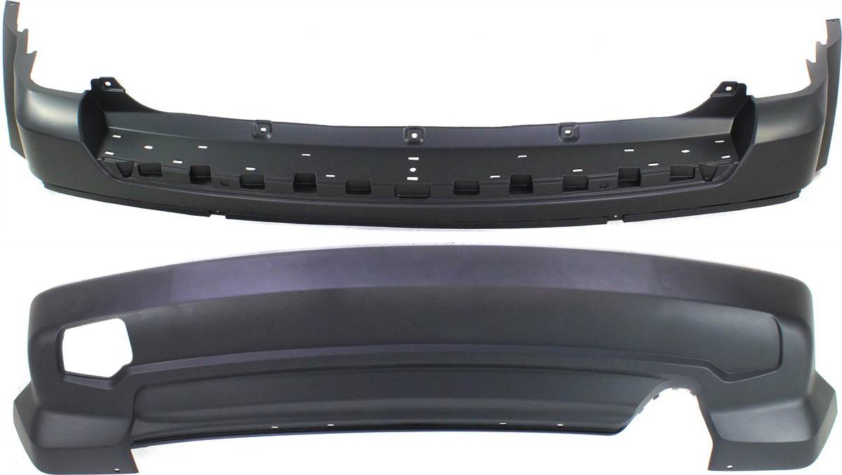 AM PATRIOT 11-17 BUMPER COVER Rear Upper and Lower SKU SET REPJ760130-2 Partslink CH1114100 CH1115104 OEM 68091510AA 68091512AA