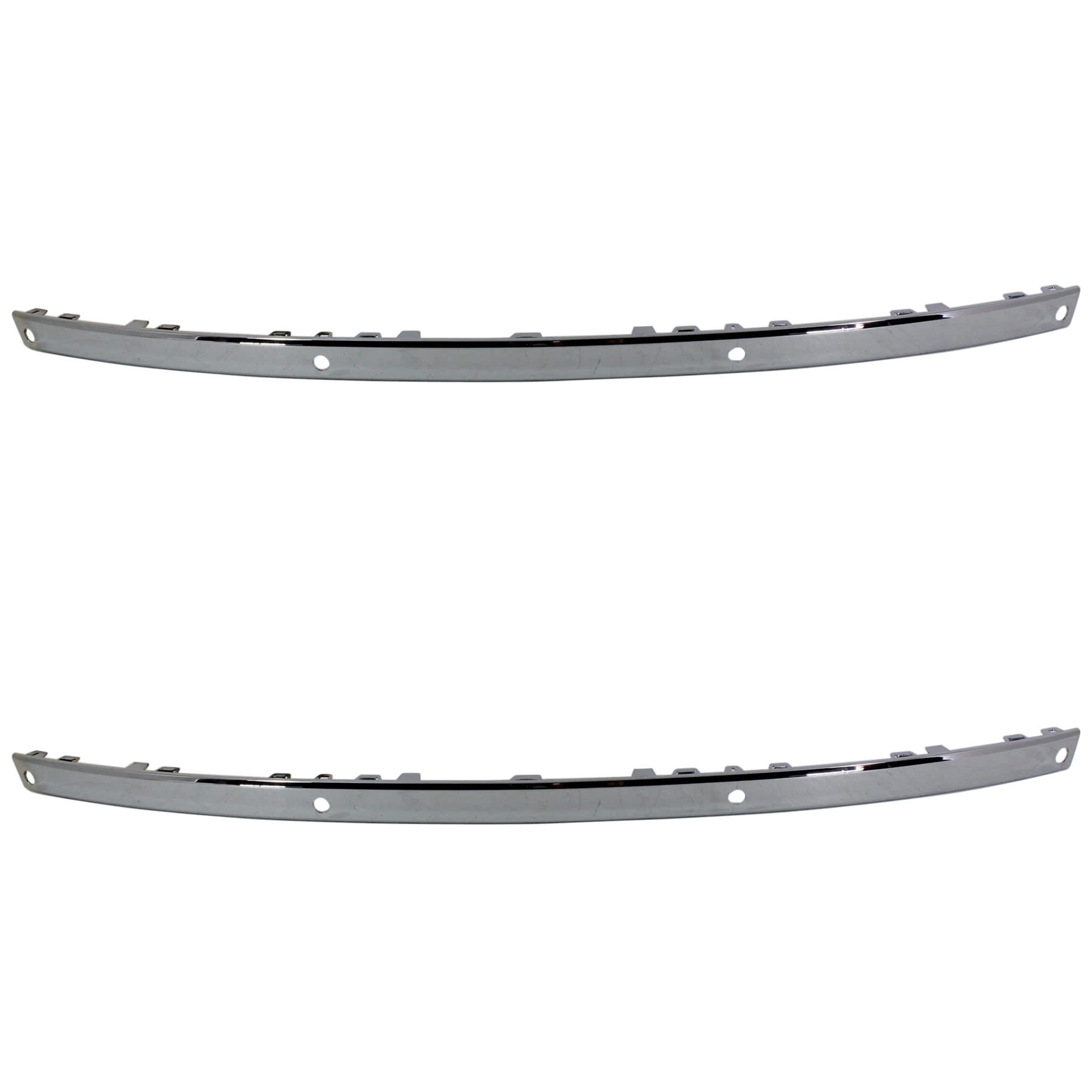 AM GRAND CHEROKEE 05-10 REAR BUMPER MOLDING RH AND LH All Chrome w Sensor Hole CAPA SKU SET REPJ763501Q 2 Partslink CH1157812C OEM 5159095AA