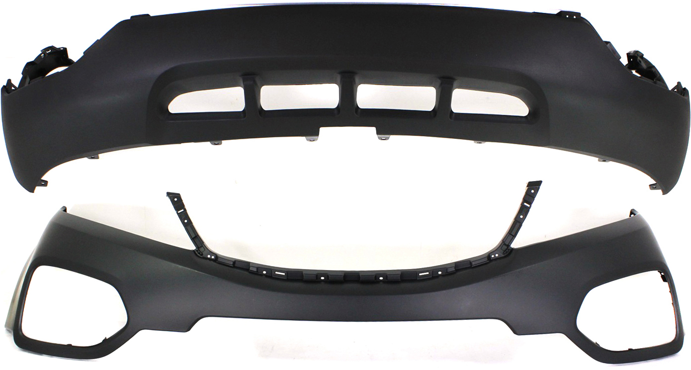 AM SORENTO 11-13 FRONT BUMPER COVER Upper and Lower Primed Exc. SX Model w o Sport Pkg. CAPA SKU SET REPK010315PQ Partslink KI1000149C KI1015100C OEM 865111U000-865121U000