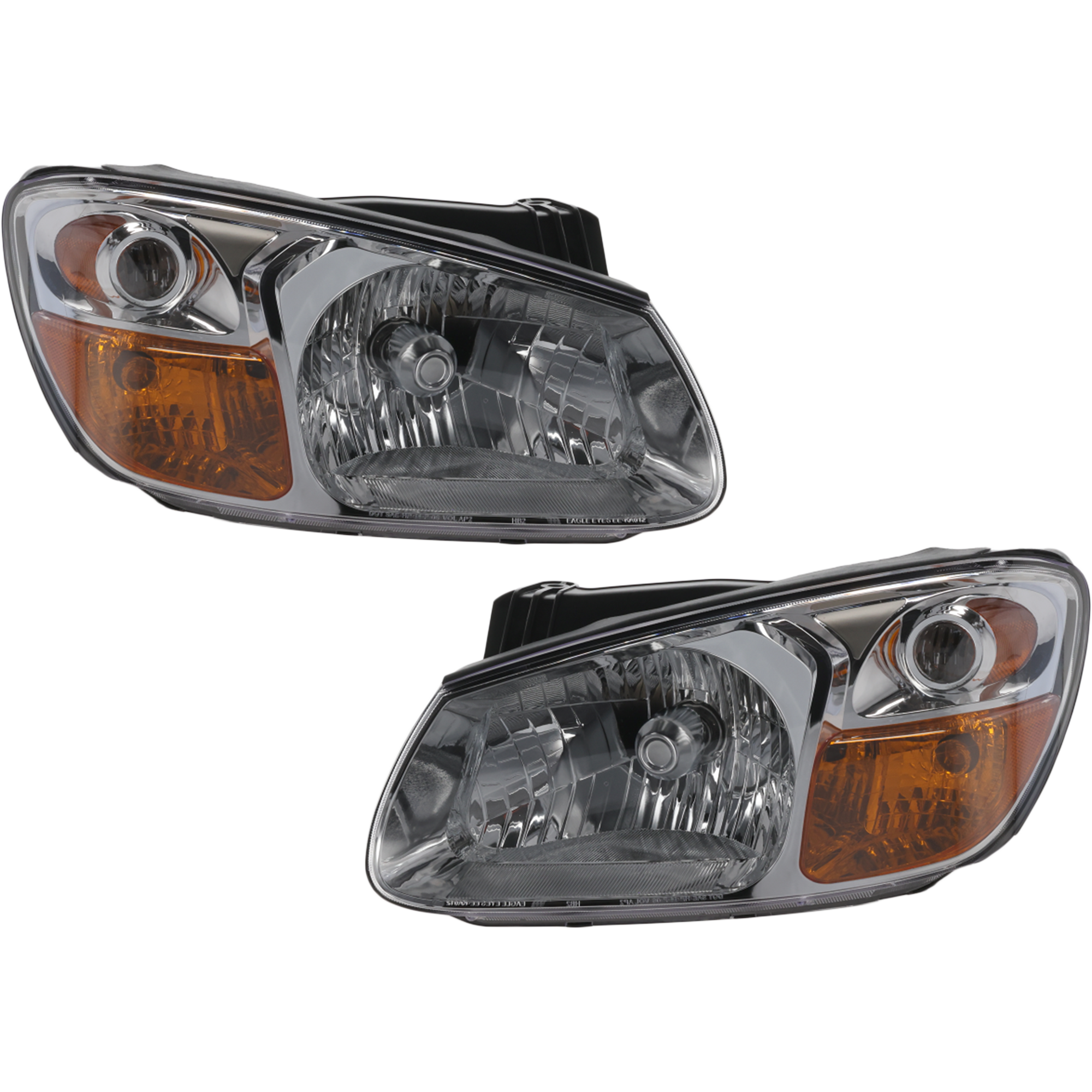 AM SPECTRA 07-09 HEAD LAMP RH AND LH Assembly Halogen Sedan New Body Style SKU SET REPK100107 Partslink KI2502128 KI2503128 OEM 921012F530-921022F530