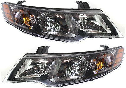 AM FORTE 10-13 HEAD LAMP RH AND LH Assembly Halogen Hatchback Sedan SKU SET REPK100109 Partslink KI2502141 KI2503141 OEM 921011M030-921011M230-921021M0