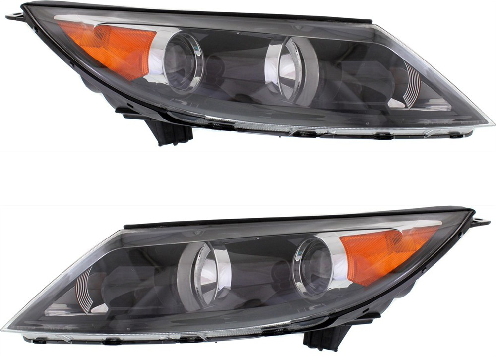 AM SPORTAGE 11-12 HEAD LAMP RH AND LH Assembly Halogen w o LED Daytime Running Lights CAPA SKU SET REPK100125Q Partslink KI2502148C KI2503148C OEM 921013W050-921023W050