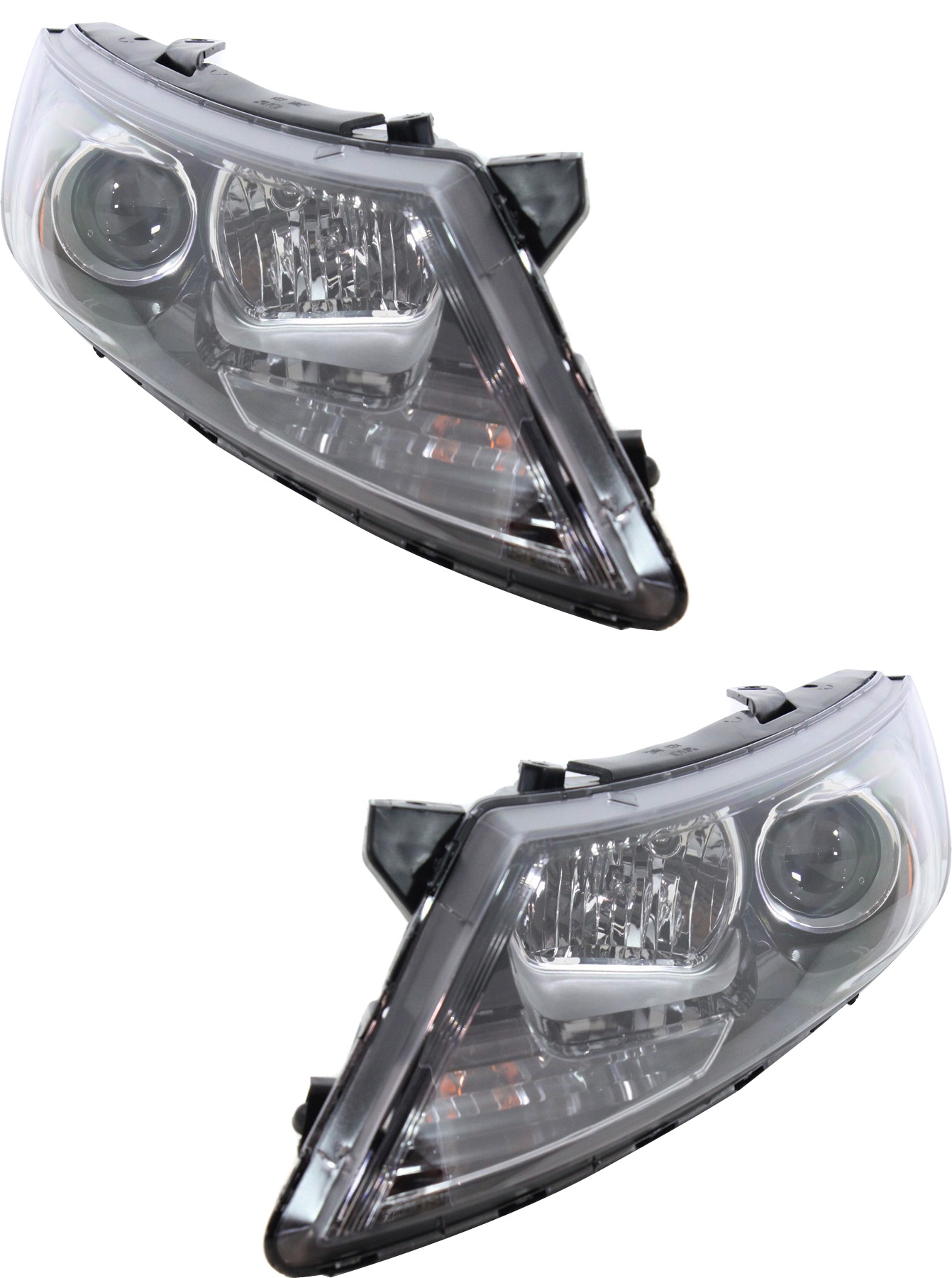 AM OPTIMA 11-13 HEAD LAMP RH AND LH Assembly Halogen Exc. Hybrid Model Korea Built CAPA SKU SET REPK100133Q Partslink KI2503155C KI2502155C OEM 921022T121-921012T121